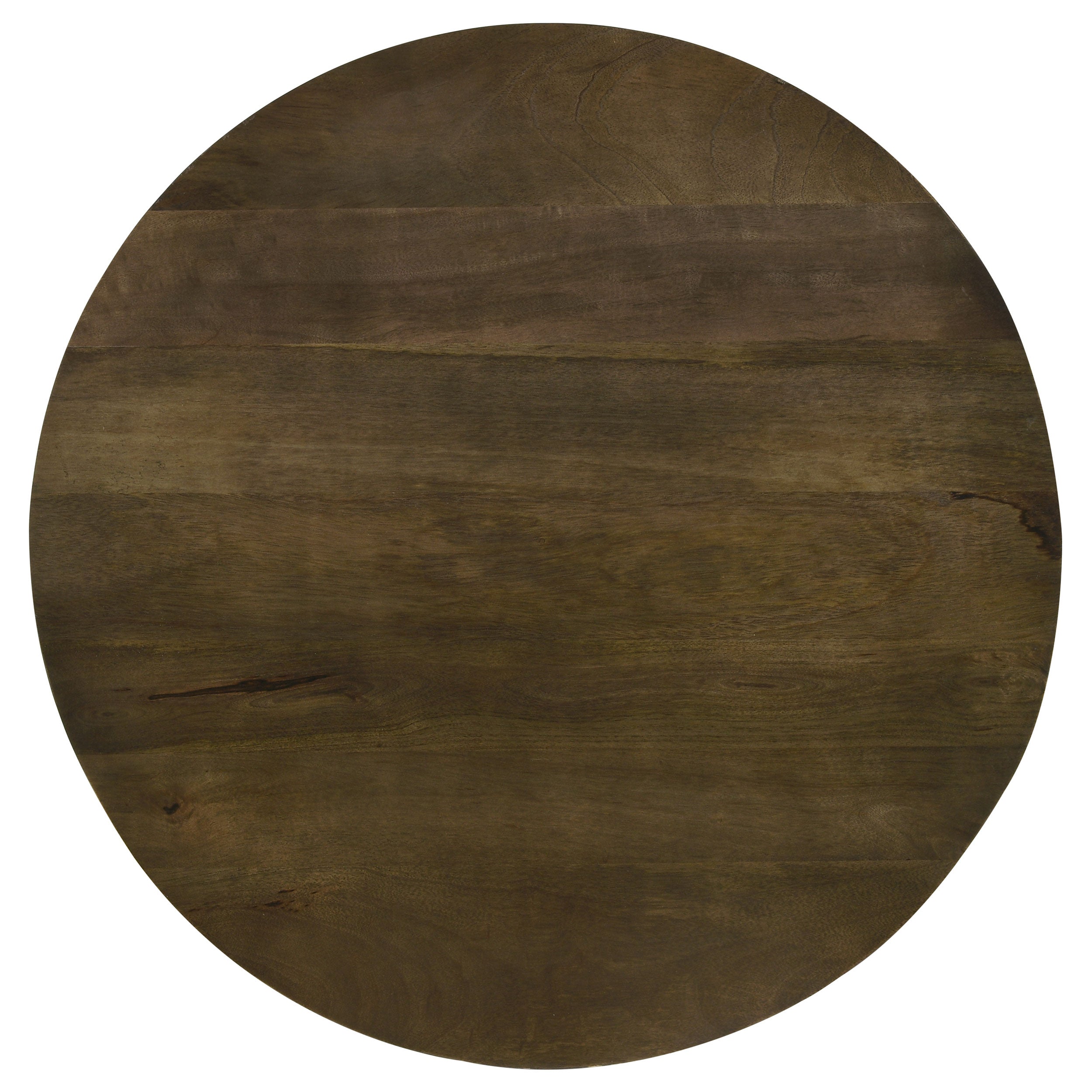 Yaritza Round Mango Wood Coffee Table Natural and Gunmetal — view 4