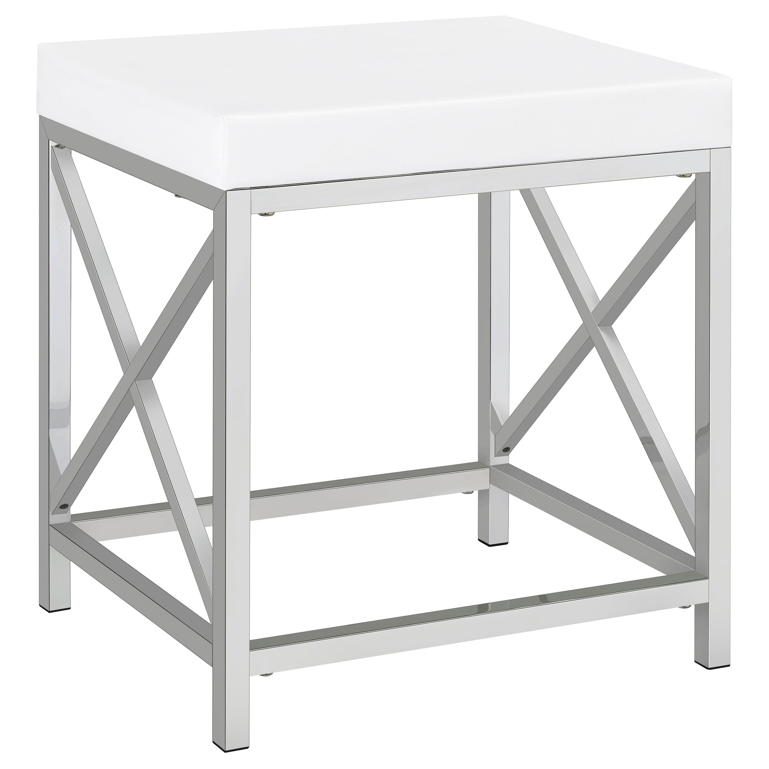 Eliza Vanity Set with Lighting & Stool White and Chrome — view 10