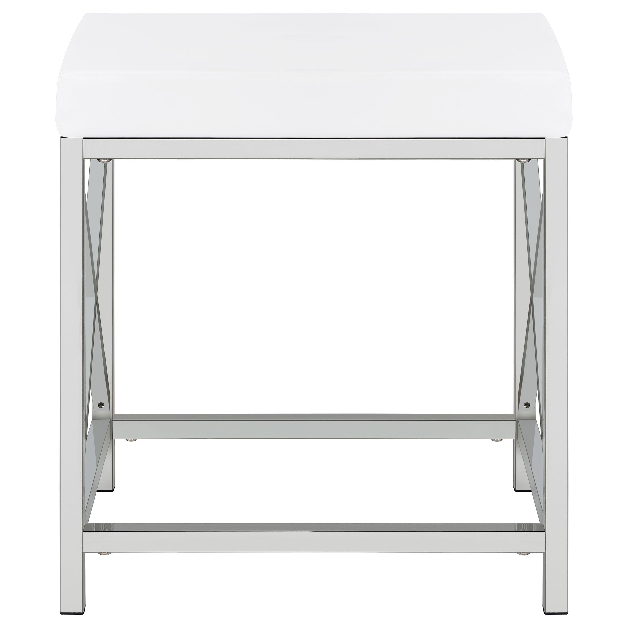 Eliza Vanity Set with Lighting & Stool White and Chrome — view 11