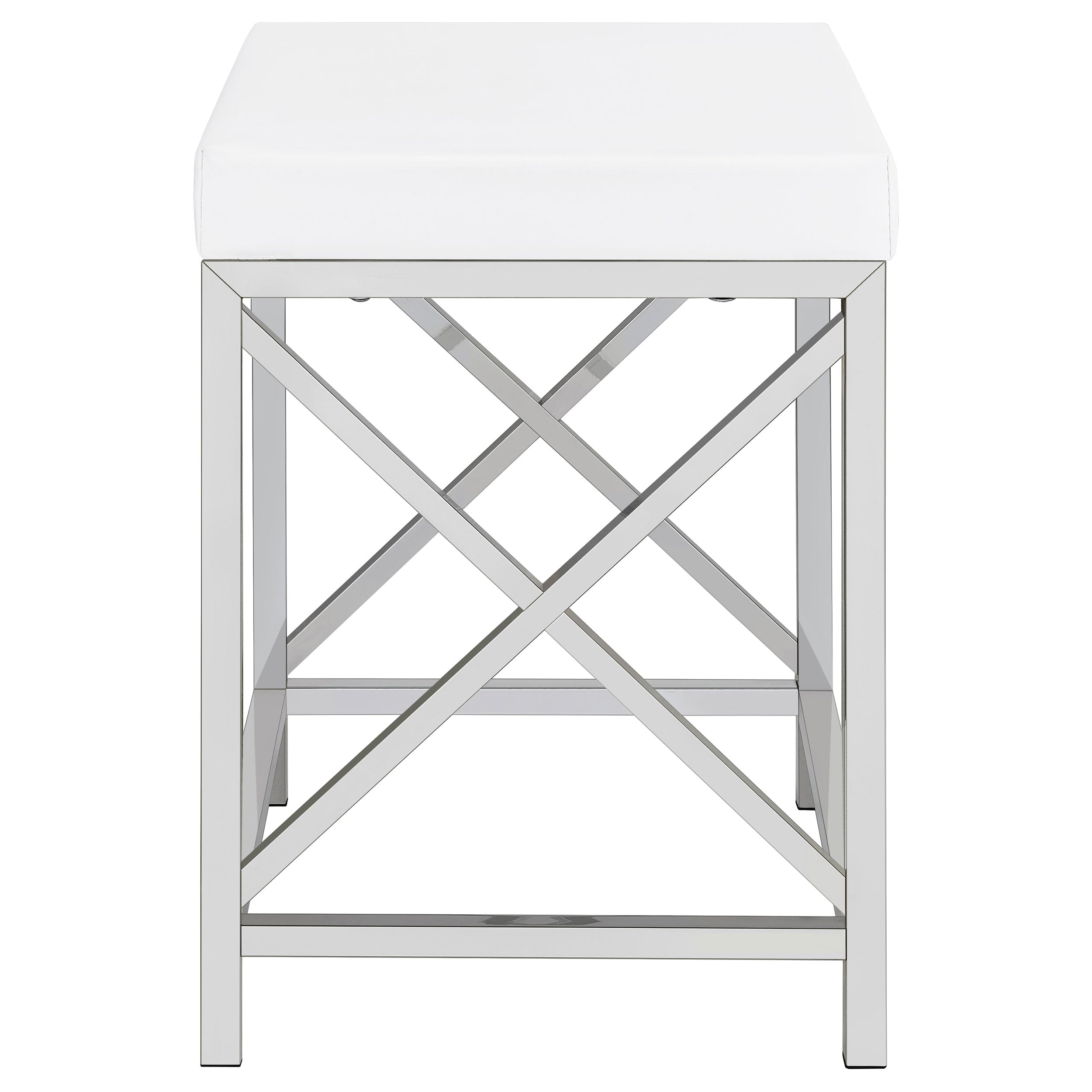 Eliza Vanity Set with Lighting & Stool White and Chrome — view 13