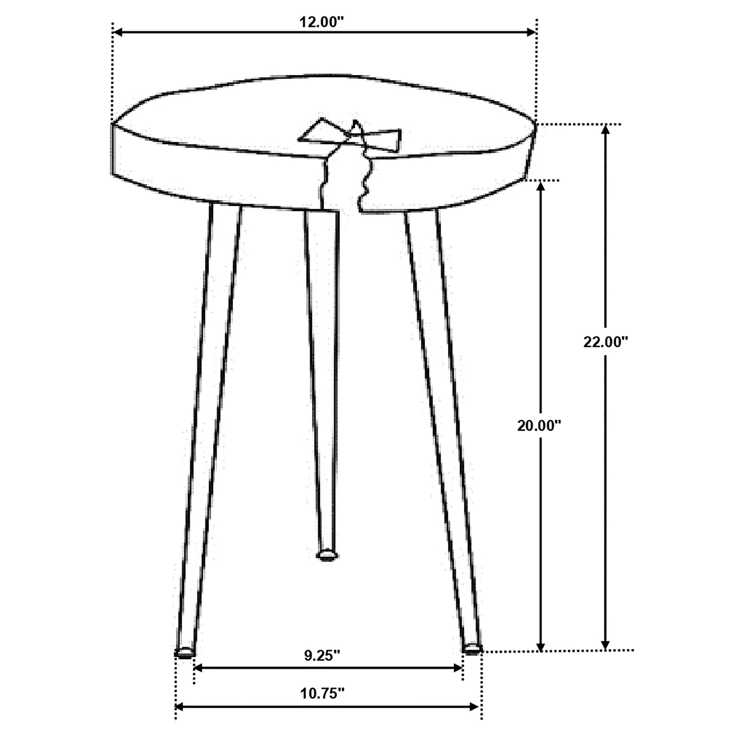 Keith Round Solid Tree Trunk Side Table Natural and Black — view 5