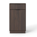 Tilt Out Trash Can Cabinet With Wave Textured Drawer & Pull Out Bin