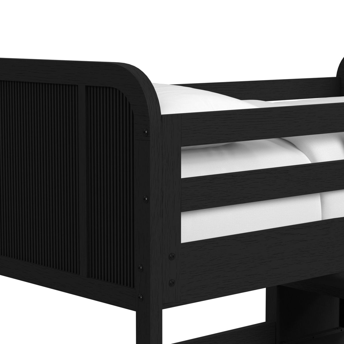 Ridgemont Loft Complete Bunk Bed in Black by Elements International, view 15