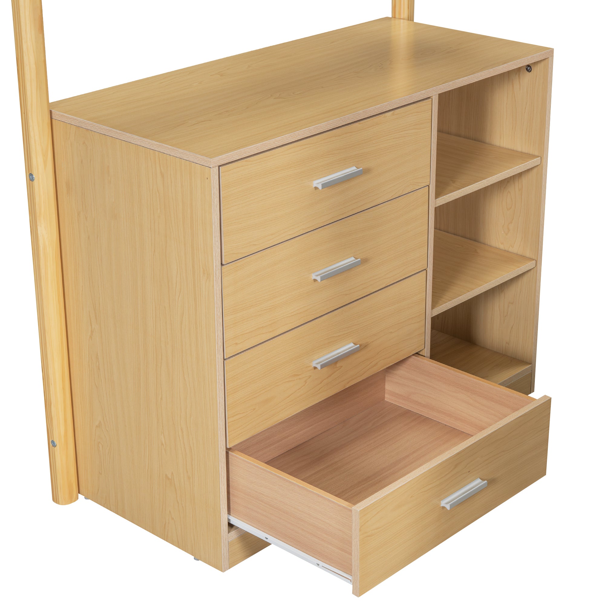 Twin Size Teddy FleeceLoft Bed Wood Bed, Natural - Atlantic Fine Furniture Melbourne FL