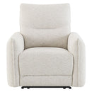 Lalisa - Power Motion Recliner With USB Port - Cream Chenille