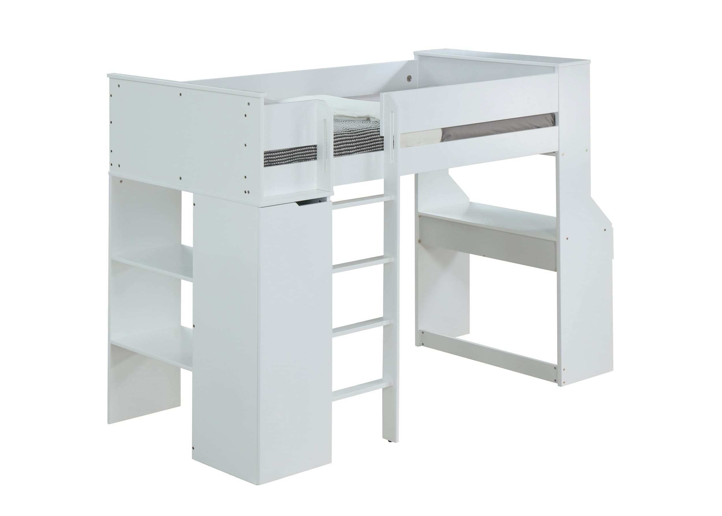 ACME Ragna Loft Bed in White 38060 - Atlantic Fine Furniture Melbourne FL
