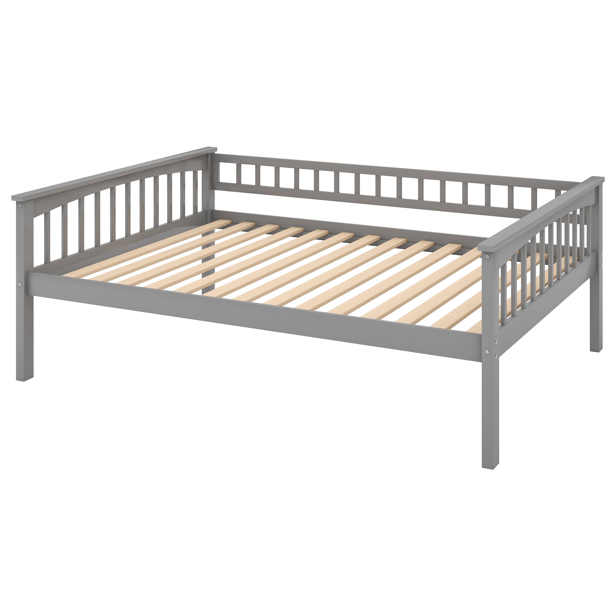 Full over Full Bunk Bed with Drawers, Convertible Beds, Gray(OLD SKU:SM000241AAE-1)