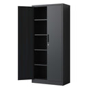 Heavy Metal Garage Storage Cabinet With Locking Doors, Steel, Adjustable Shelves