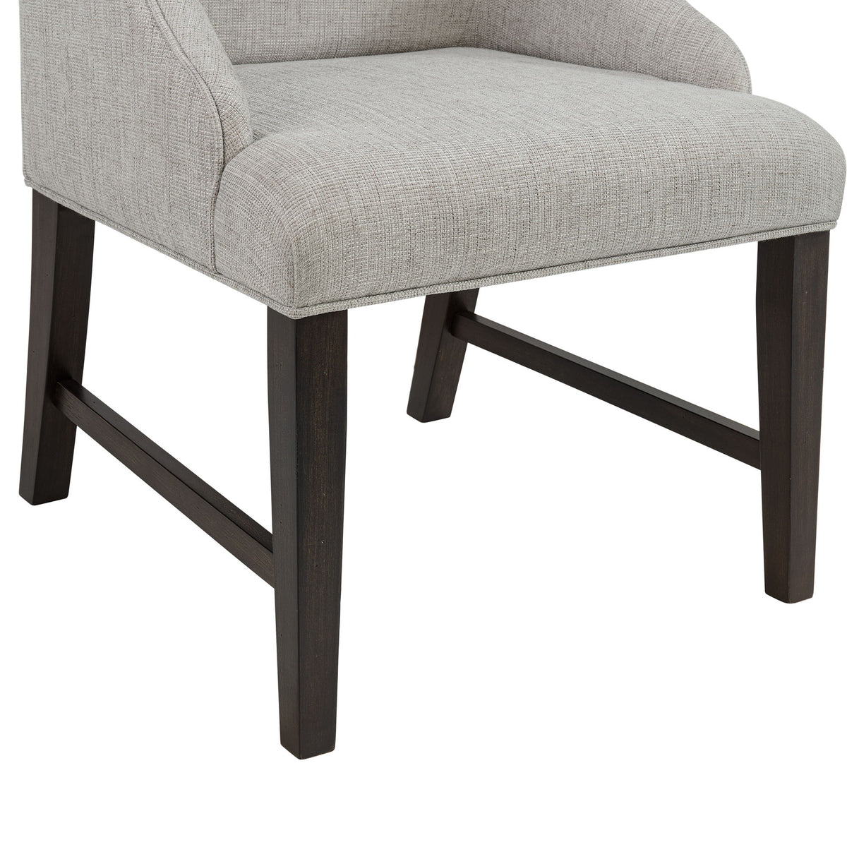 Montrose Fabric Dining Host Chair (Set of 2) in Espresso / Light Gray by Elements International, view 4