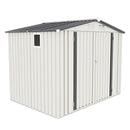 Garden Tool Shed Metal Storage Shed With Peaked Roof Waterproof Lockable Door