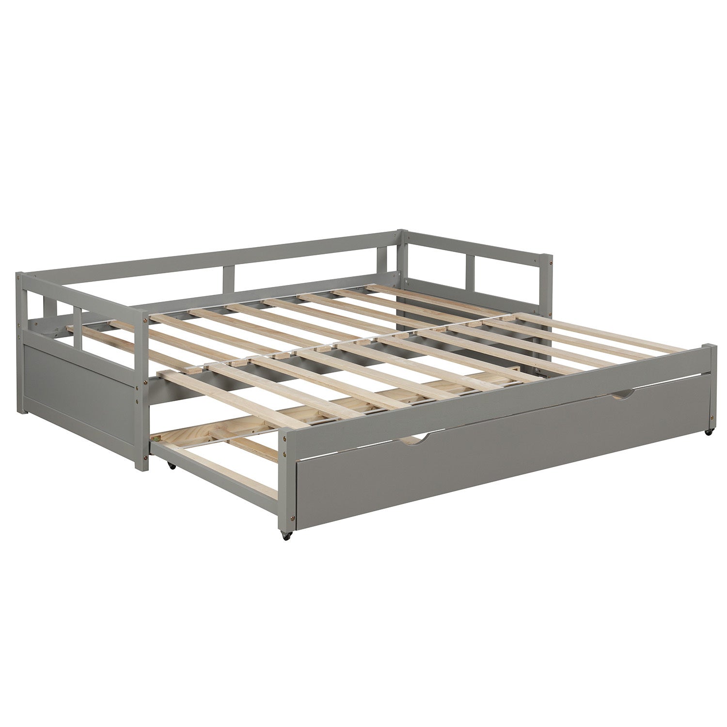 Extending Daybed with Trundle, Wooden Daybed with Trundle, Gray - Atlantic Fine Furniture Melbourne FL