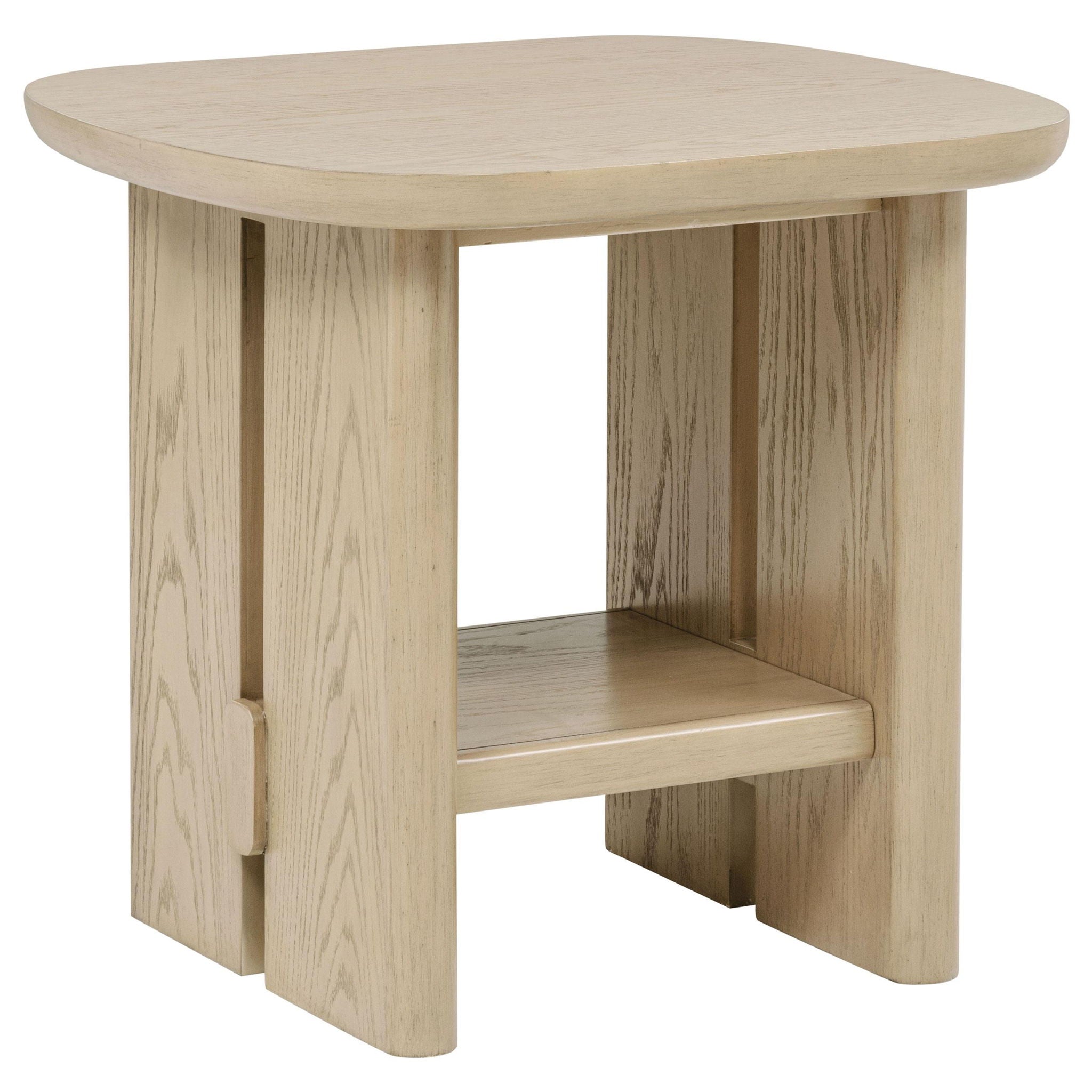 Kailani 2-piece Coastal Coffee and End Table Set Beige Oak - Atlantic Fine Furniture Melbourne FL
