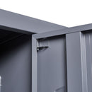 15 Door Lockers With Lock For Storage In Home, Gym, Office, And School - Gray
