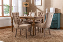 Nikki - Modern, High-End Tufted Solid Wood Contemporary Velvet Upholstered Dining Chair With Wood Legs Nailhead Trim (Set of 2)