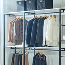 Fiona - Freestanding Walk In Wood Closet System With Metal Frame Durable Storage Solution Melamine - White