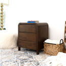 Lionel - Mid-Century Modern Nightstand 3 Drawer Bed Side Table - Brown