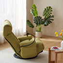 Adjustable Swivel Lounge Chair With 360 Degree Rotating Seat And Headrest Support