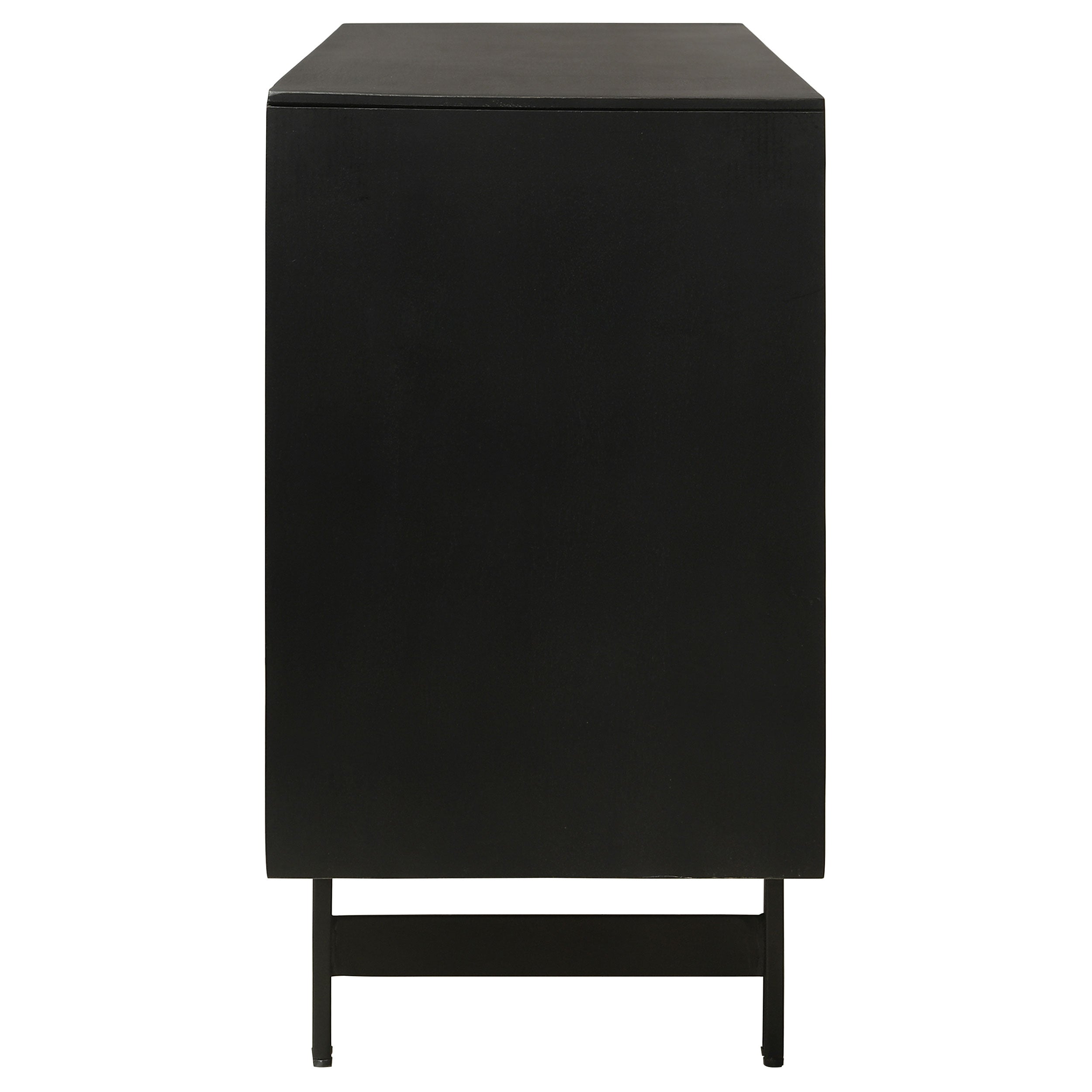 Aminah 3-door Wood Accent Cabinet Natural and Black — view 11