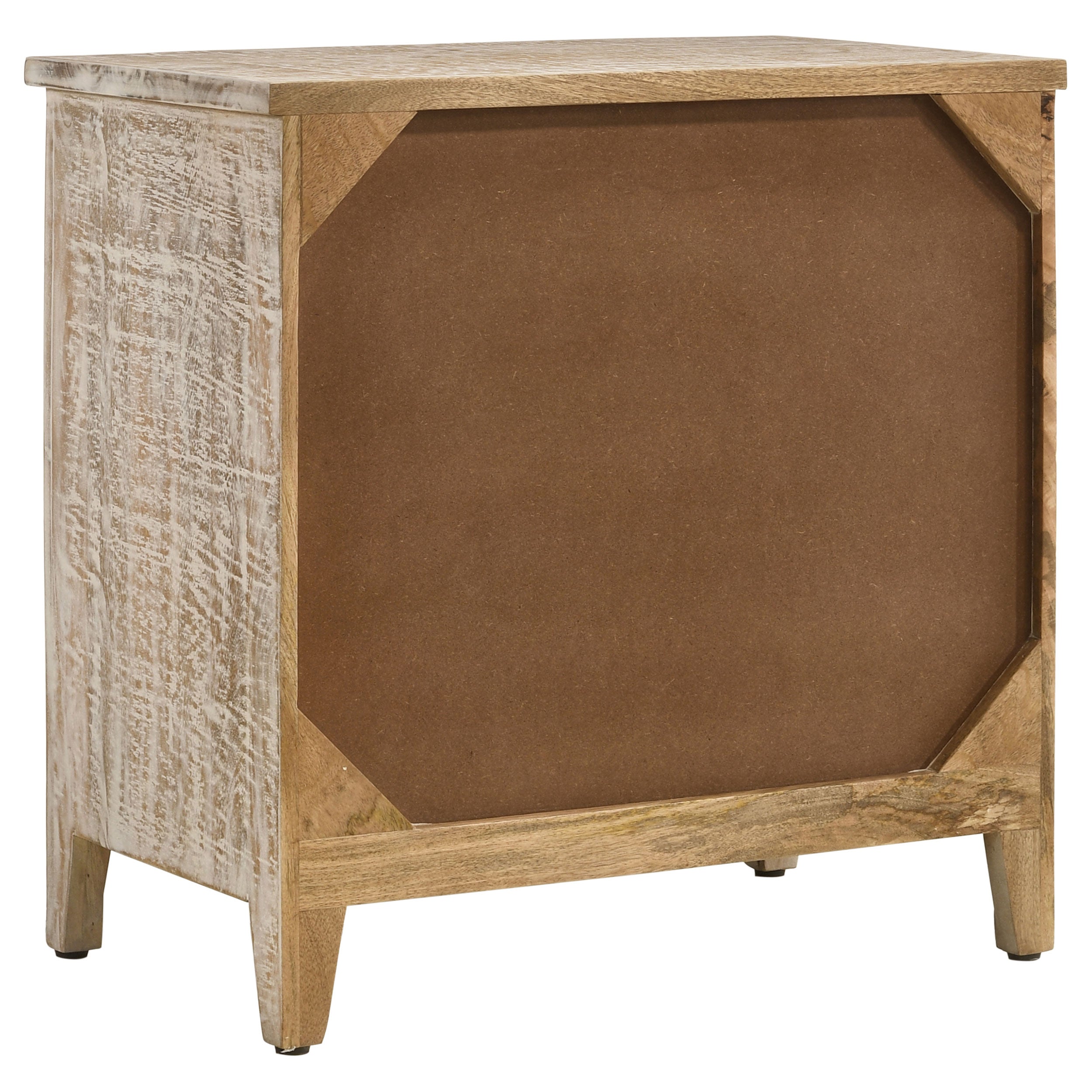 Mariska 3-drawer Wood Mandala Cabinet Distressed White — view 7