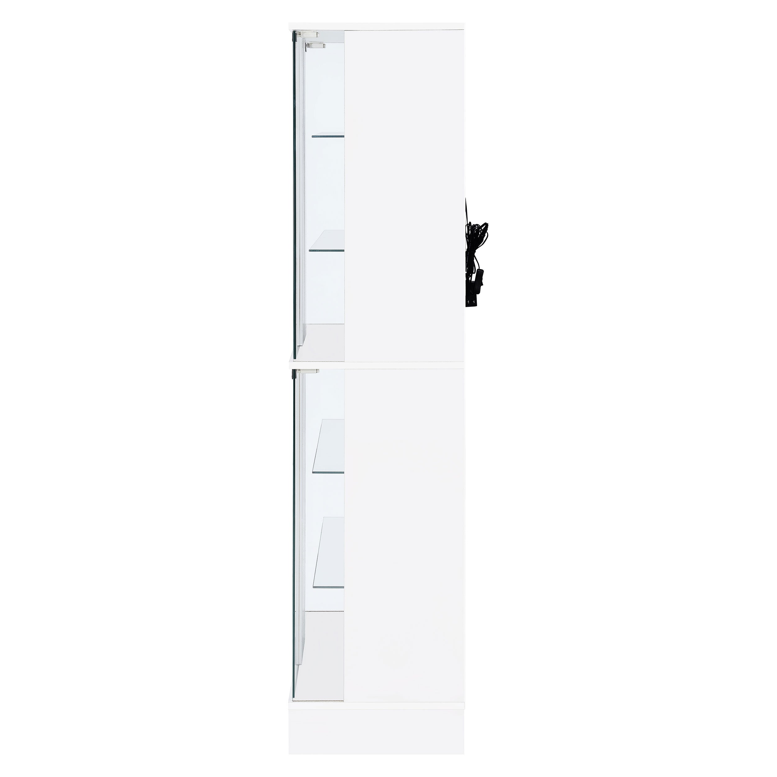 Cabra 4-door LED Curio Display Cabinet White High Gloss — view 8
