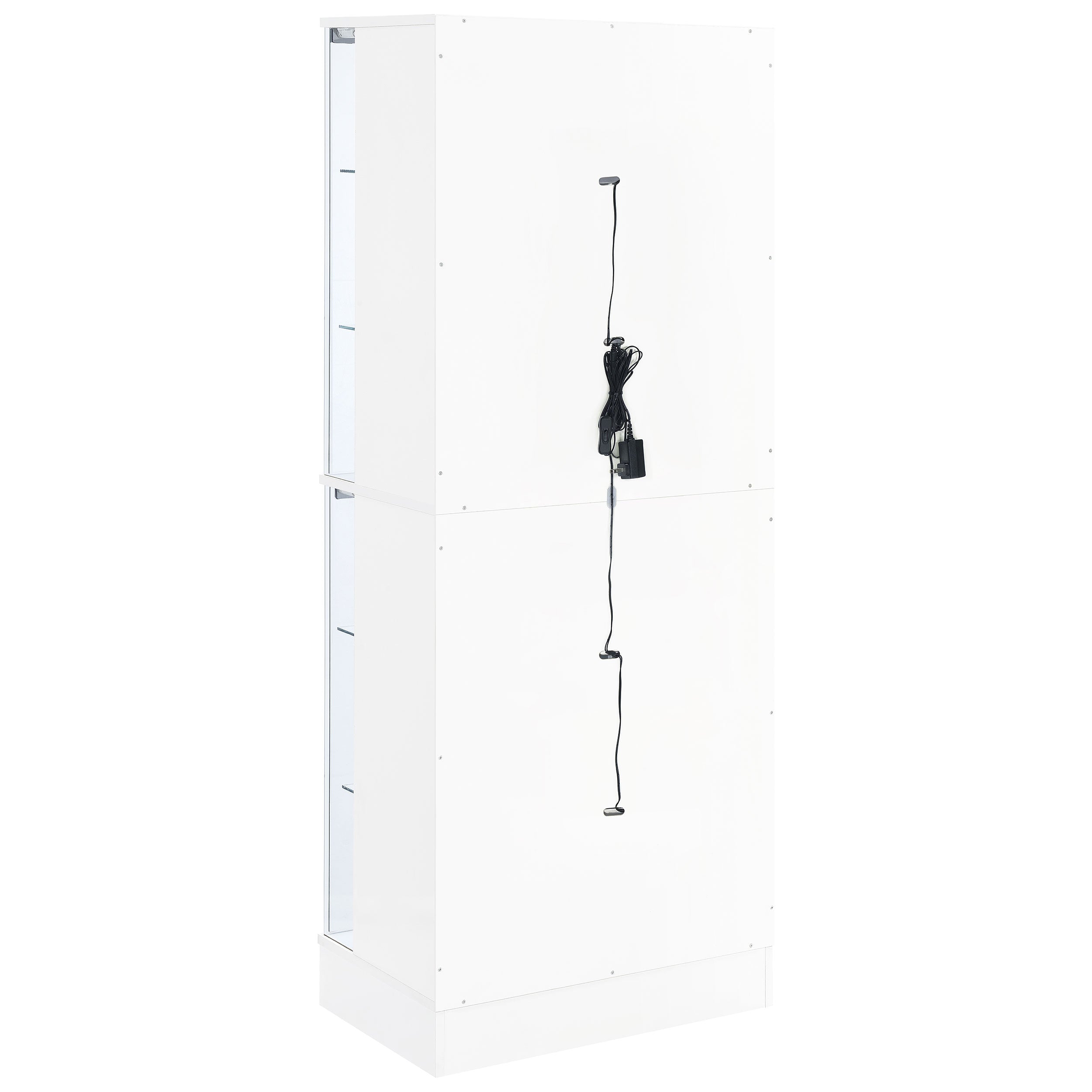 Cabra 4-door LED Curio Display Cabinet White High Gloss — view 9