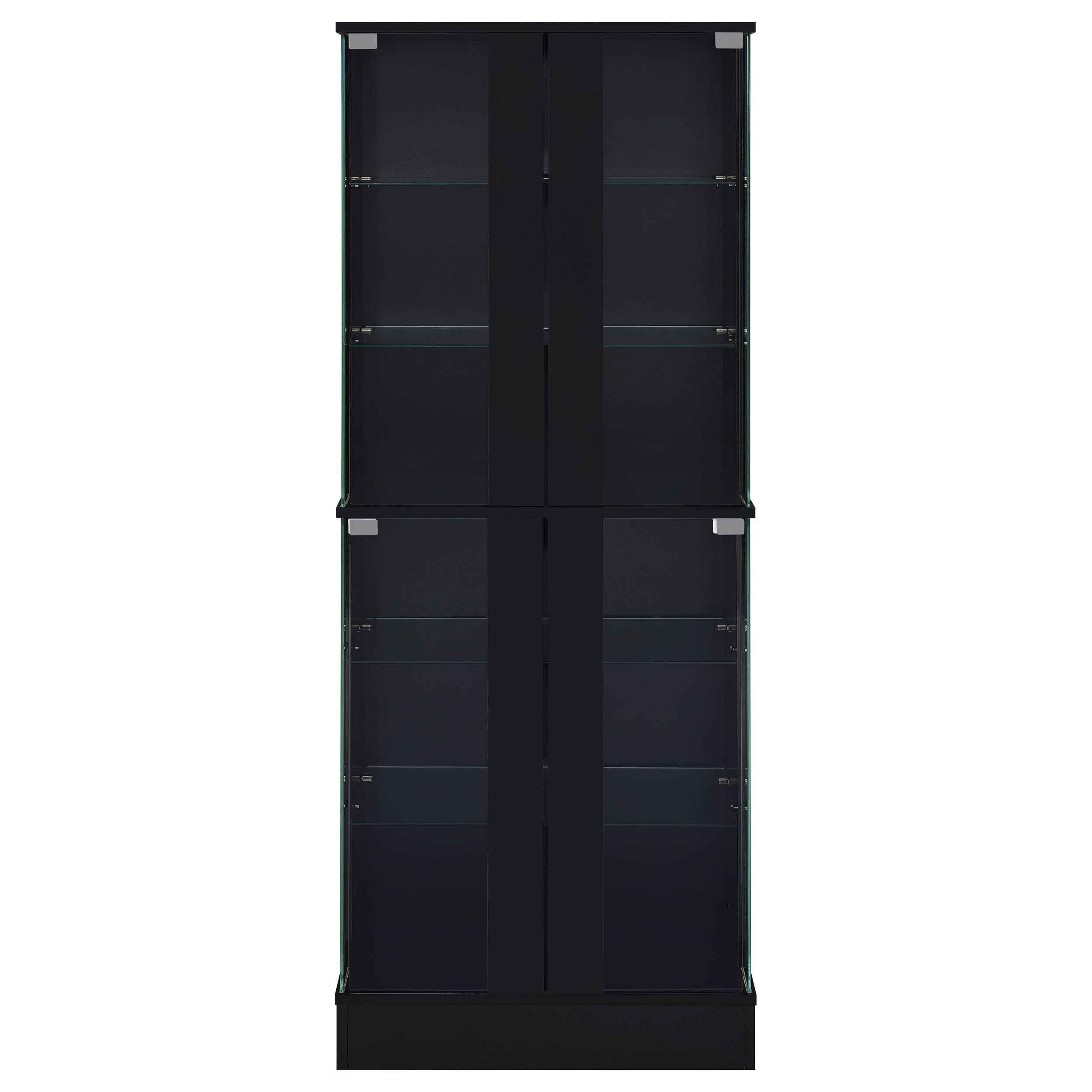 Cabra 4-door LED Curio Display Cabinet Black High Gloss — view 6