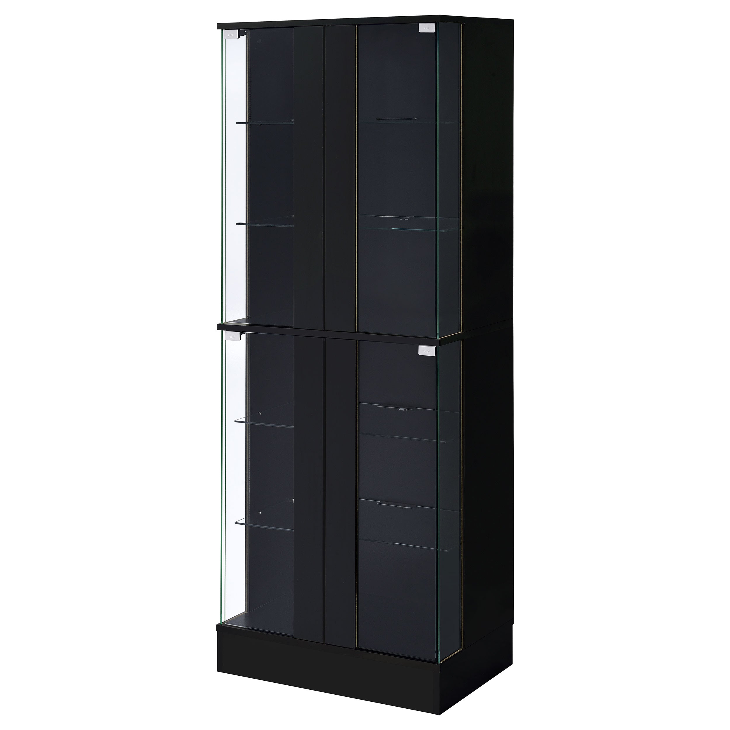 Cabra 4-door LED Curio Display Cabinet Black High Gloss — view 7