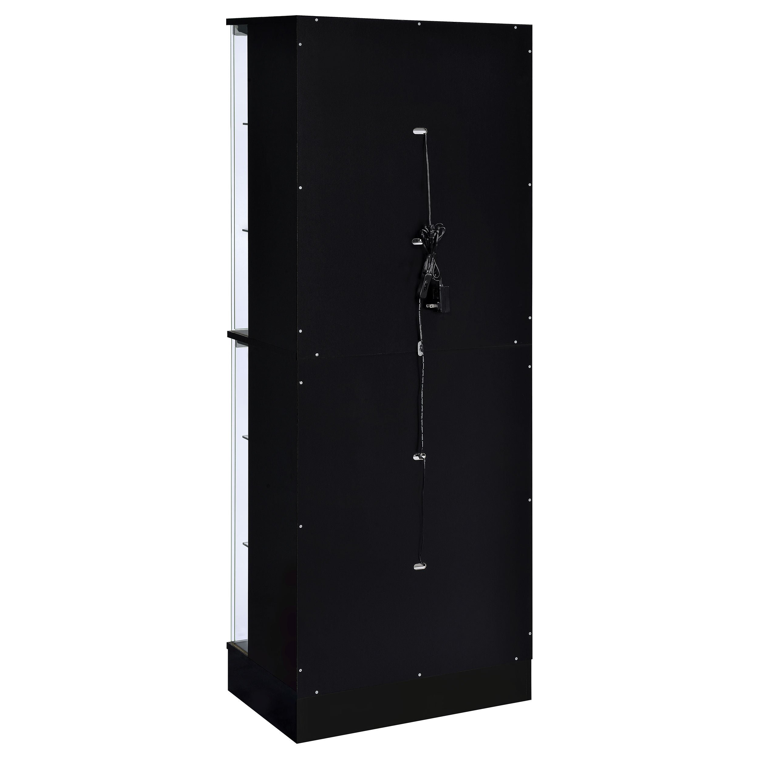 Cabra 4-door LED Curio Display Cabinet Black High Gloss — view 9