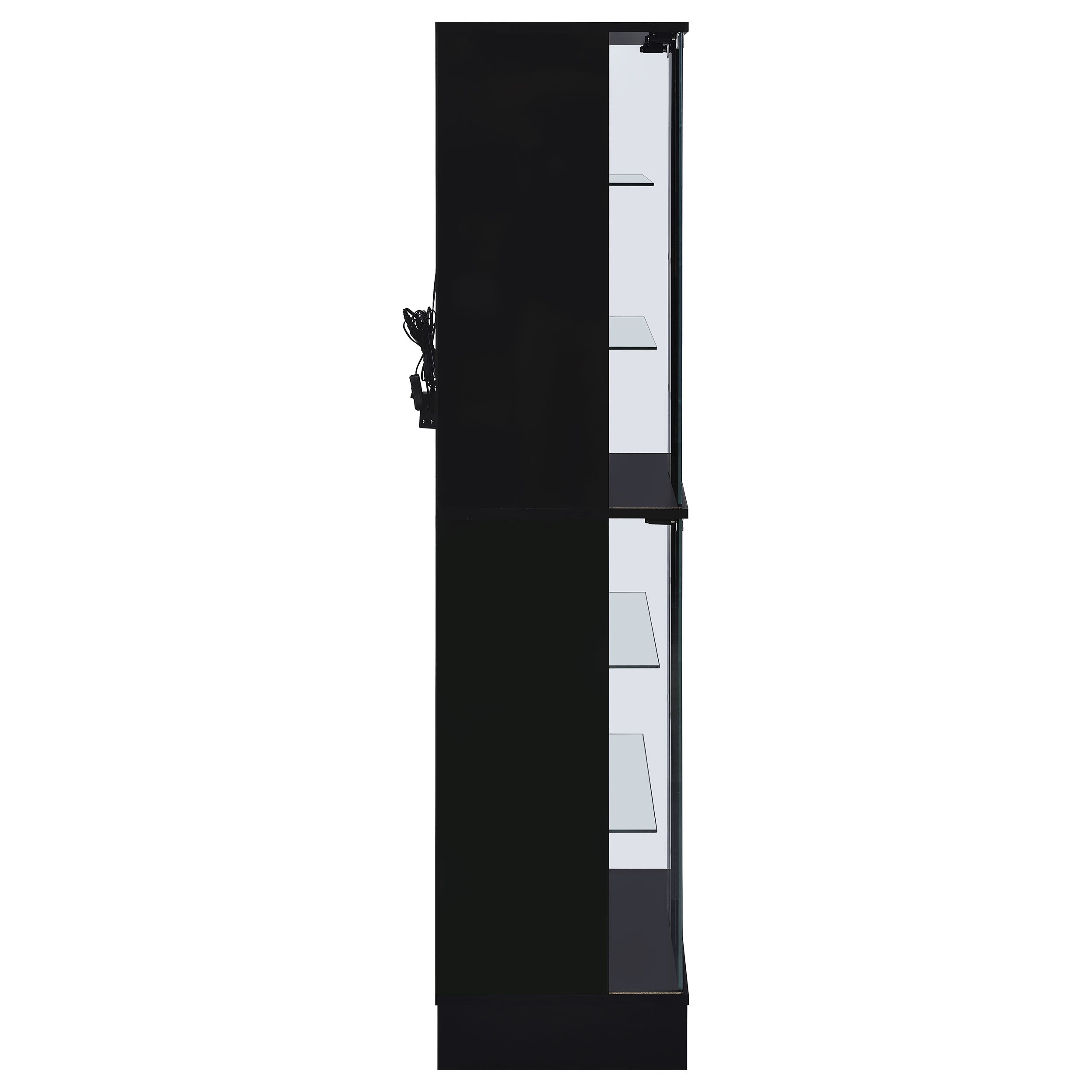 Cabra 4-door LED Curio Display Cabinet Black High Gloss — view 12