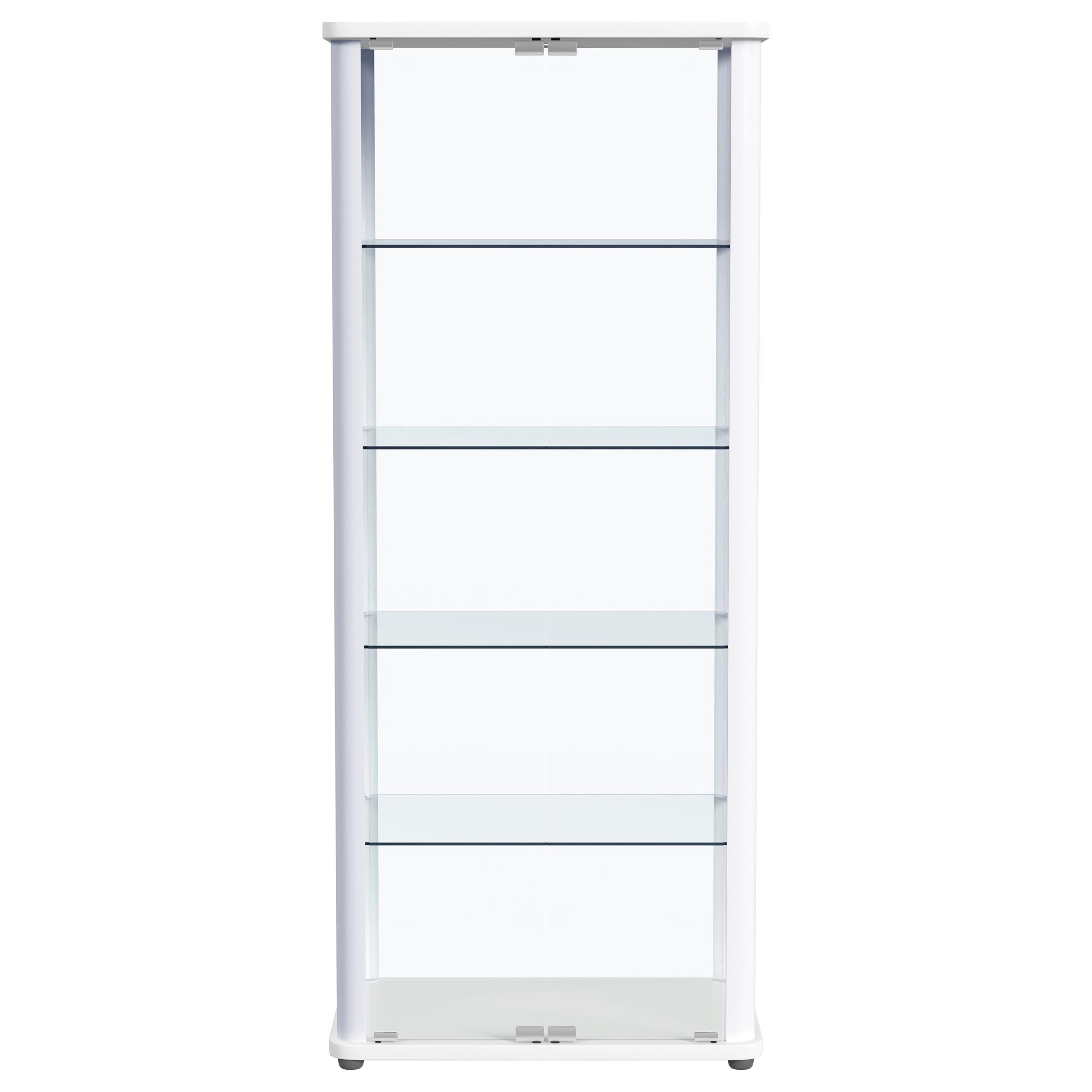 Aero 5-shelf Display Curio Cabinet with LED Lighting White — view 6