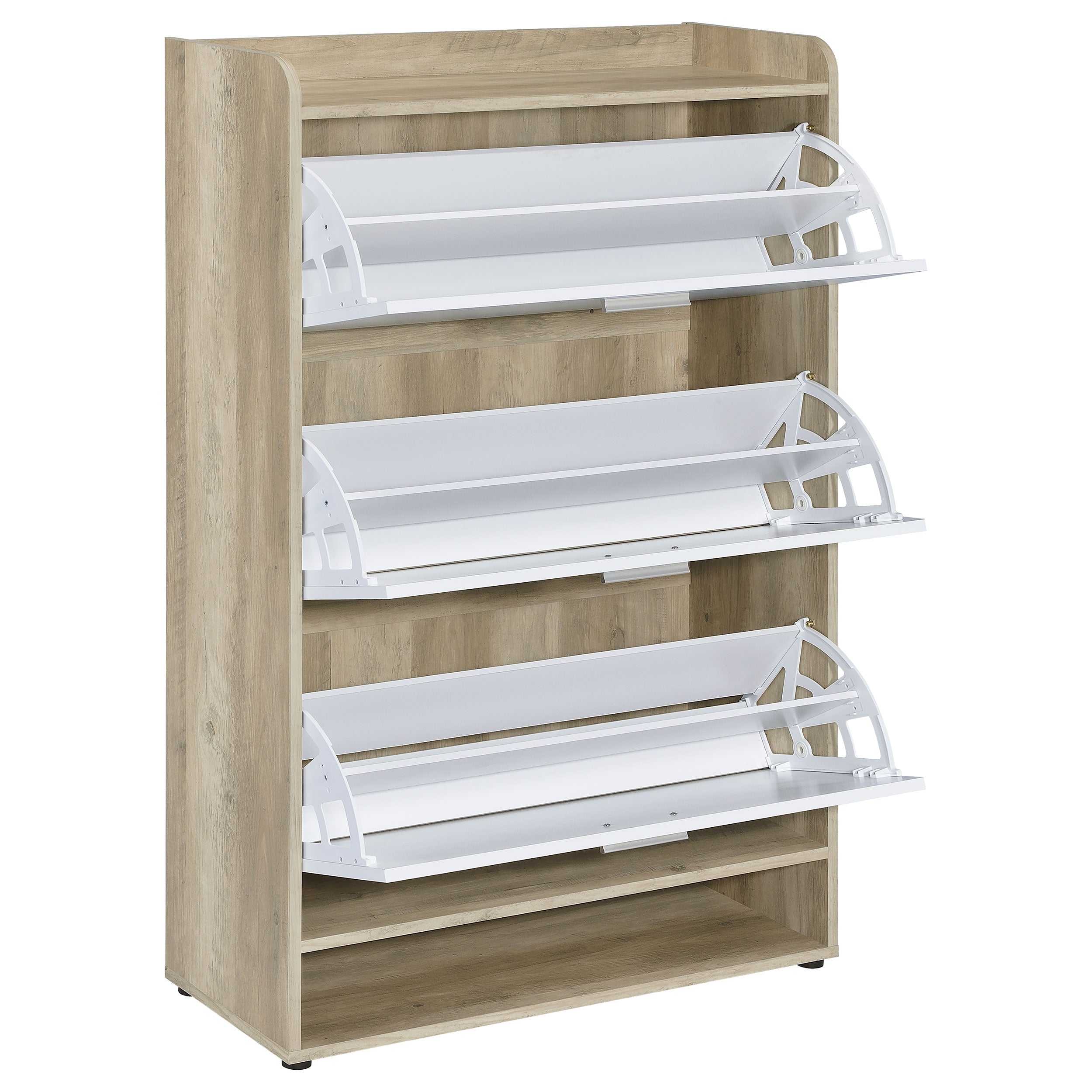 Denia 3-tier Engineered Wood Shoe Cabinet White — view 4