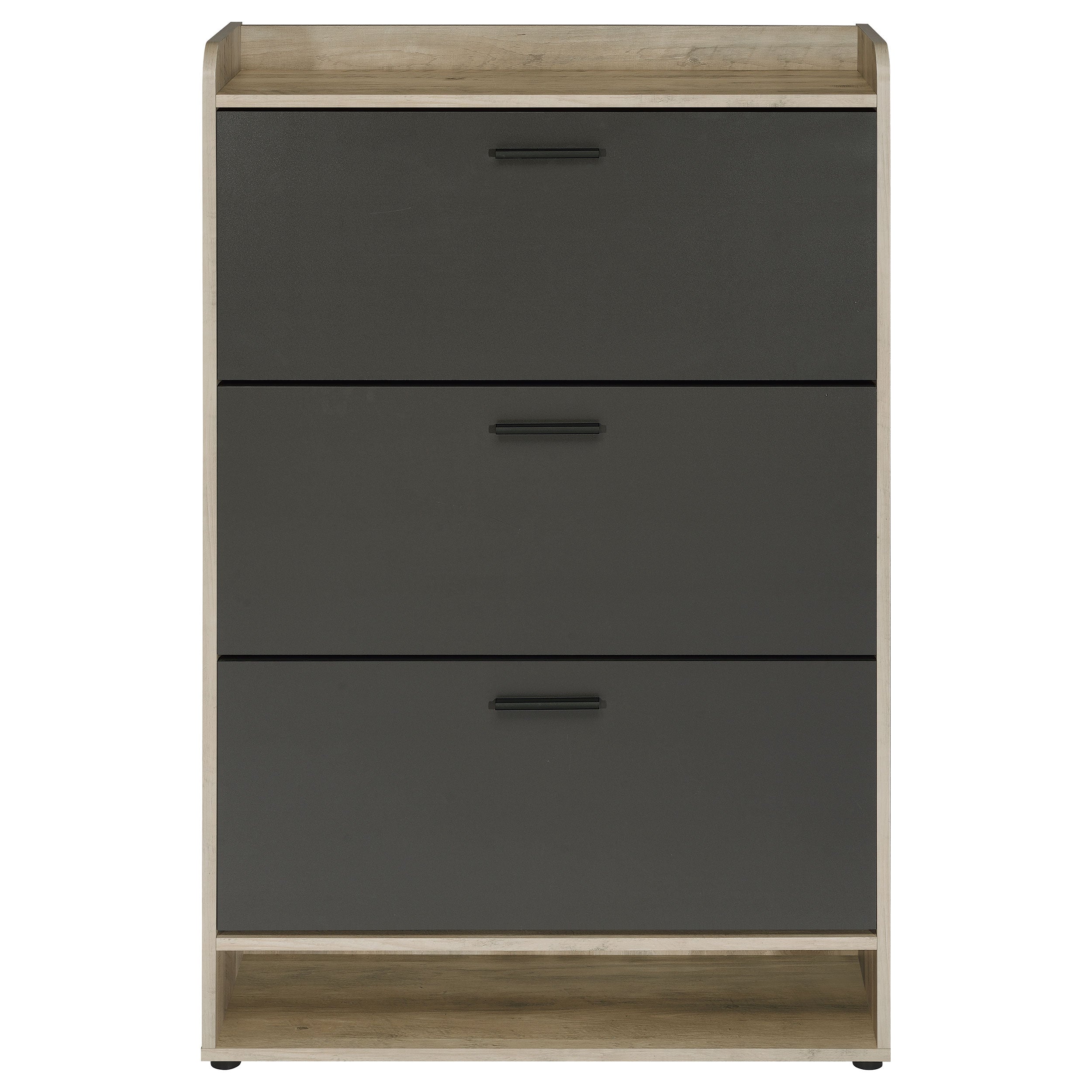 Denia 3-tier Engineered Wood Shoe Cabinet Grey — view 5