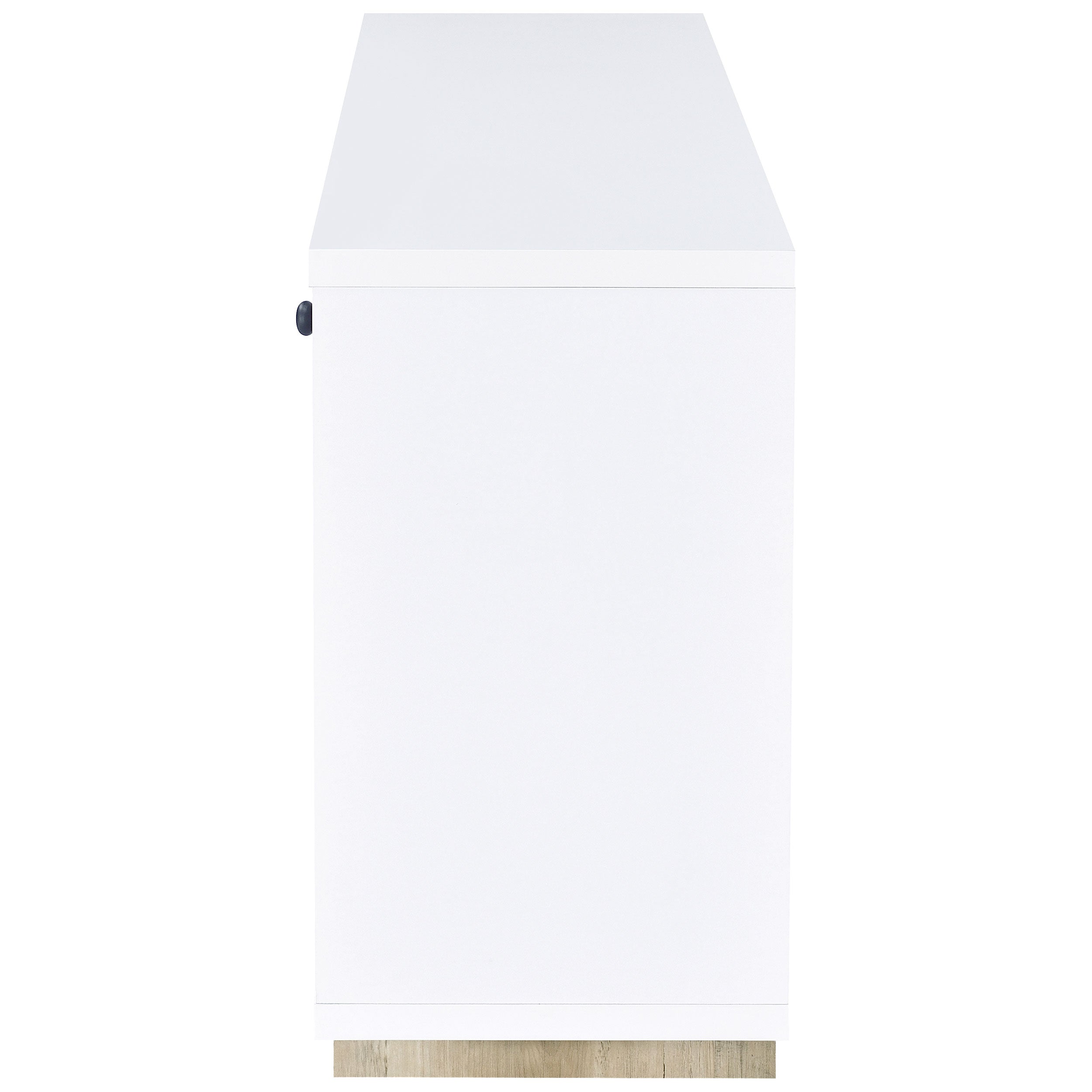 Dalton 2-door Storage Cabinet White and Distressed Pine — view 6
