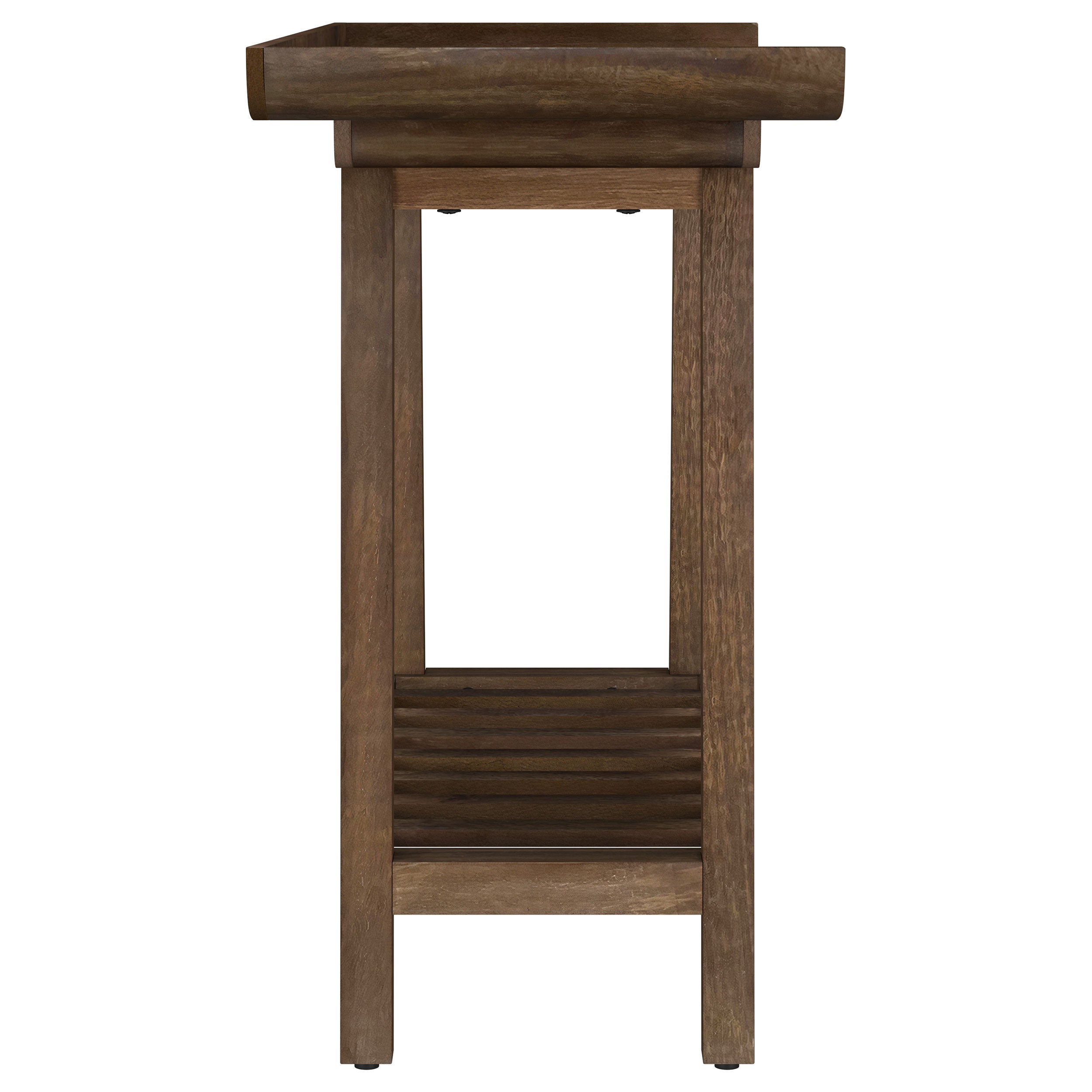 Ornelas 46-inch Console Table with Slatted Shelf Mango Brown — view 9