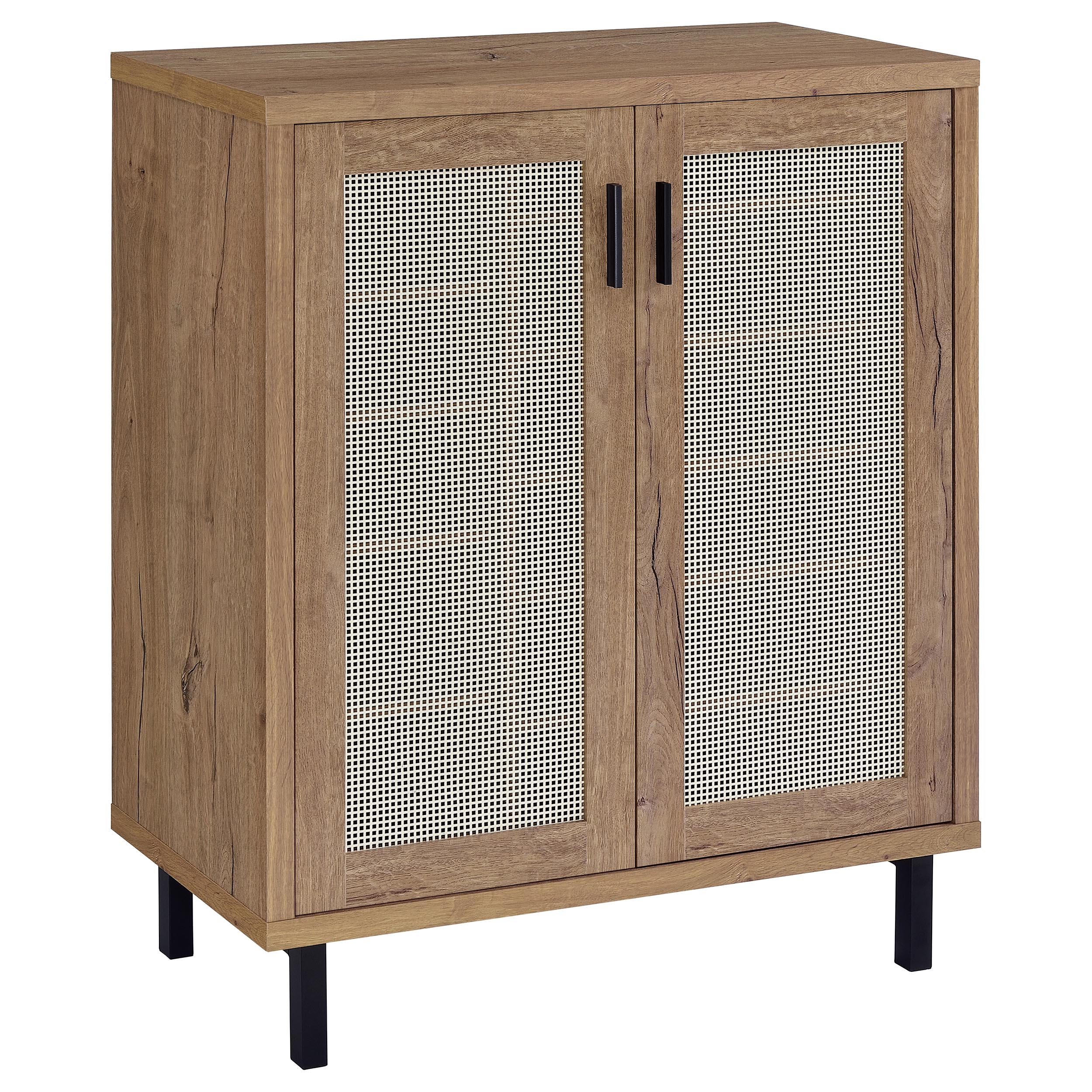 Teller 2-door Shoe Storage Cabinet Natural Oak — view 1
