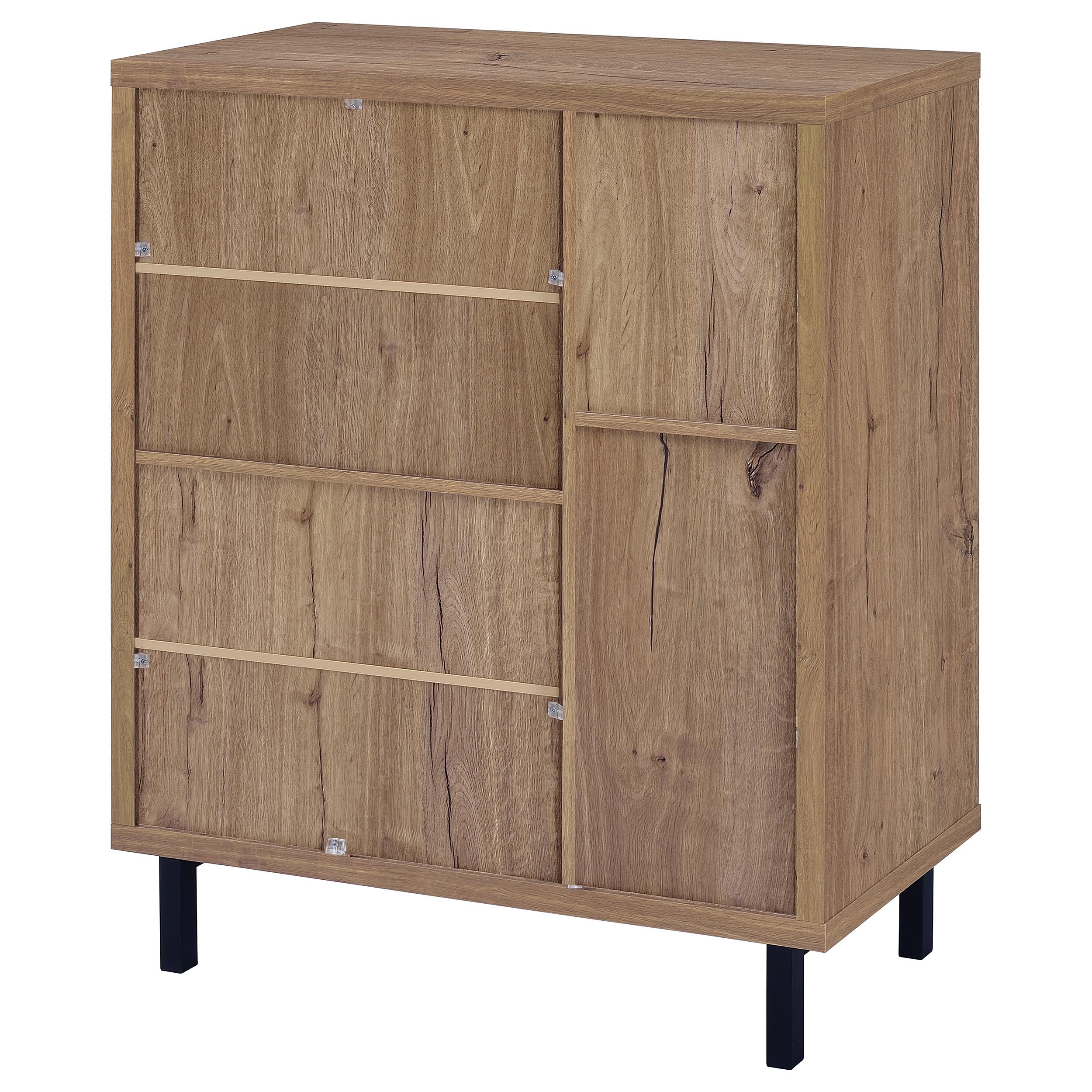 Teller 2-door Shoe Storage Cabinet Natural Oak — view 8