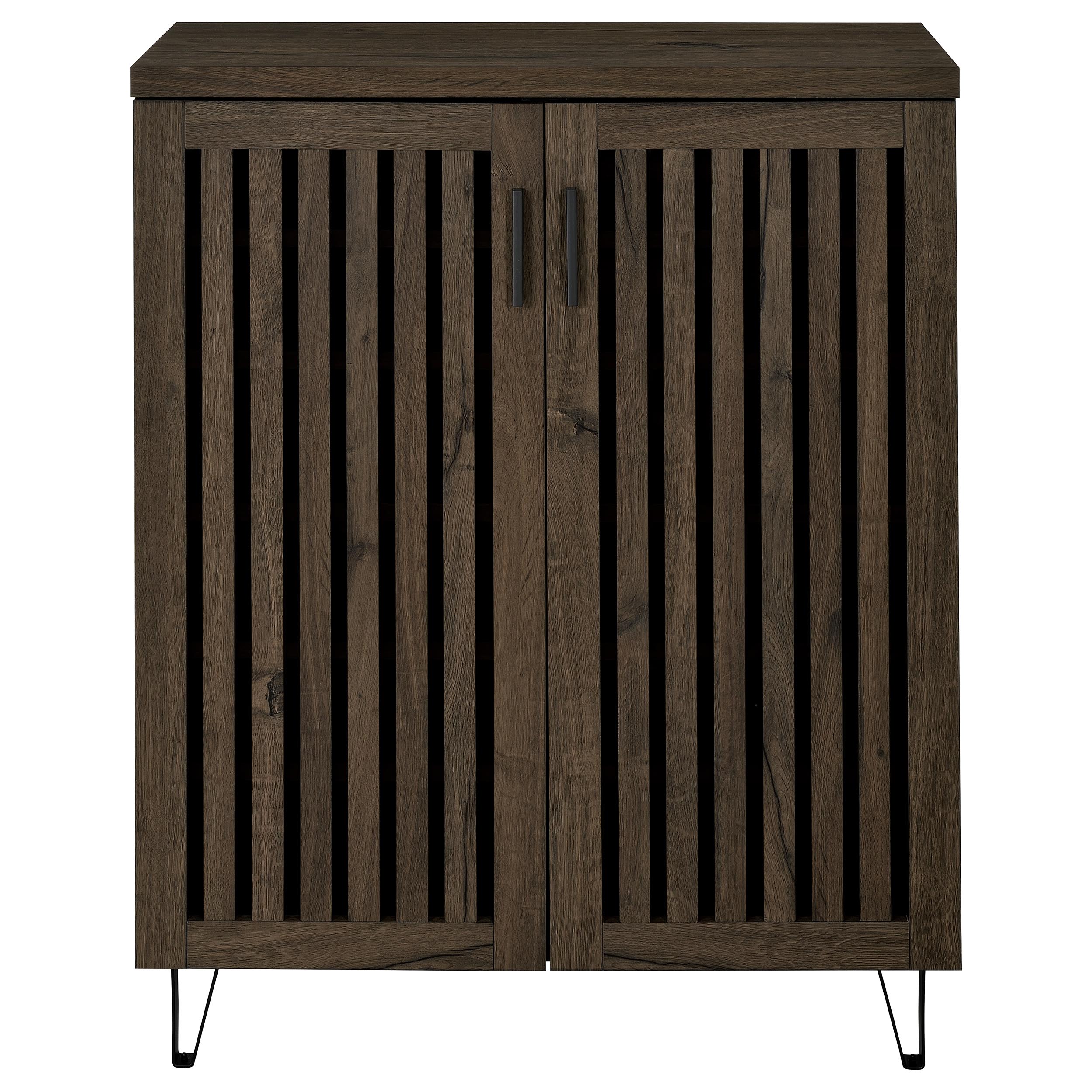 Brixton 2-door Entryway Shoe Storage Cabinets Smoked Oak — view 4