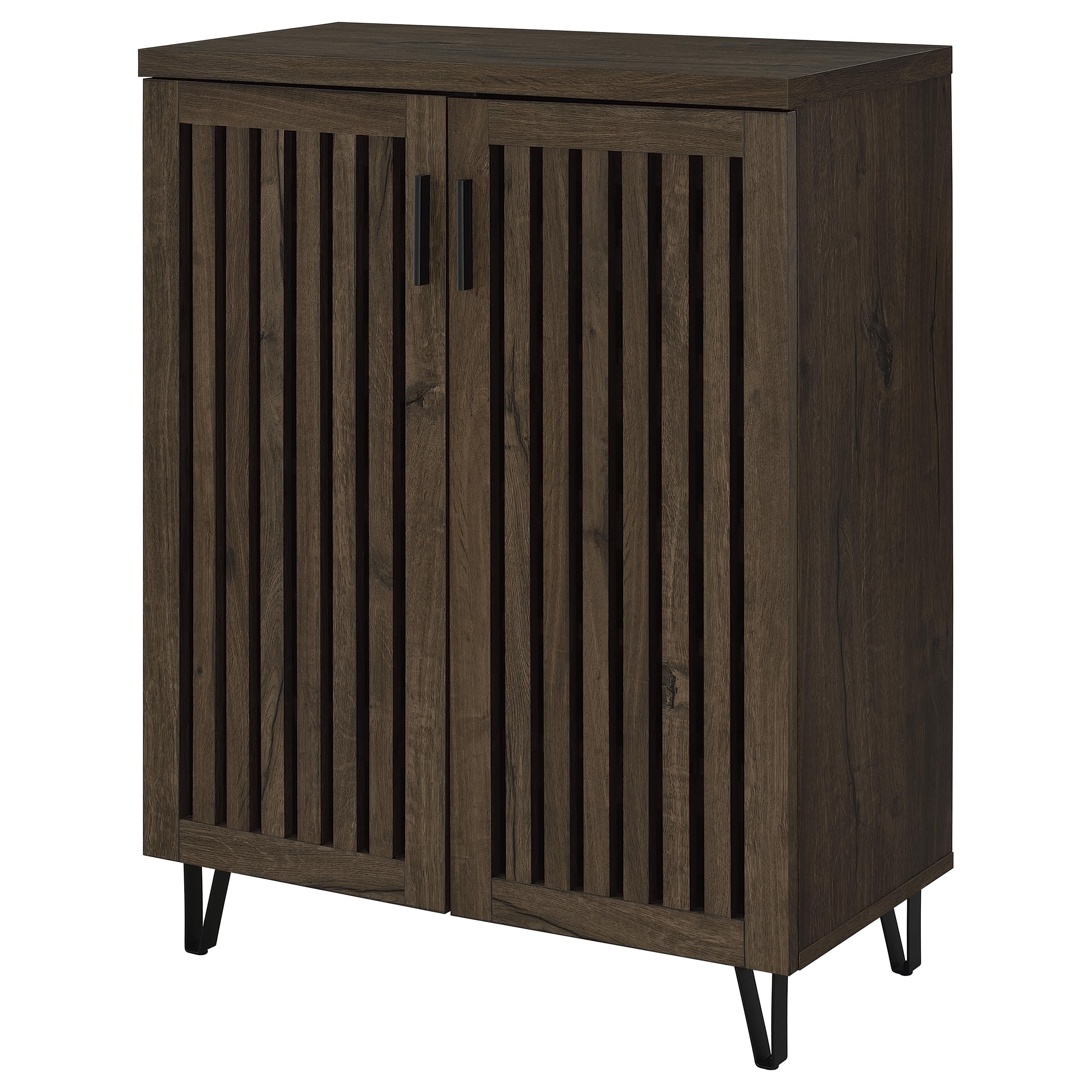 Brixton 2-door Entryway Shoe Storage Cabinets Smoked Oak — view 5