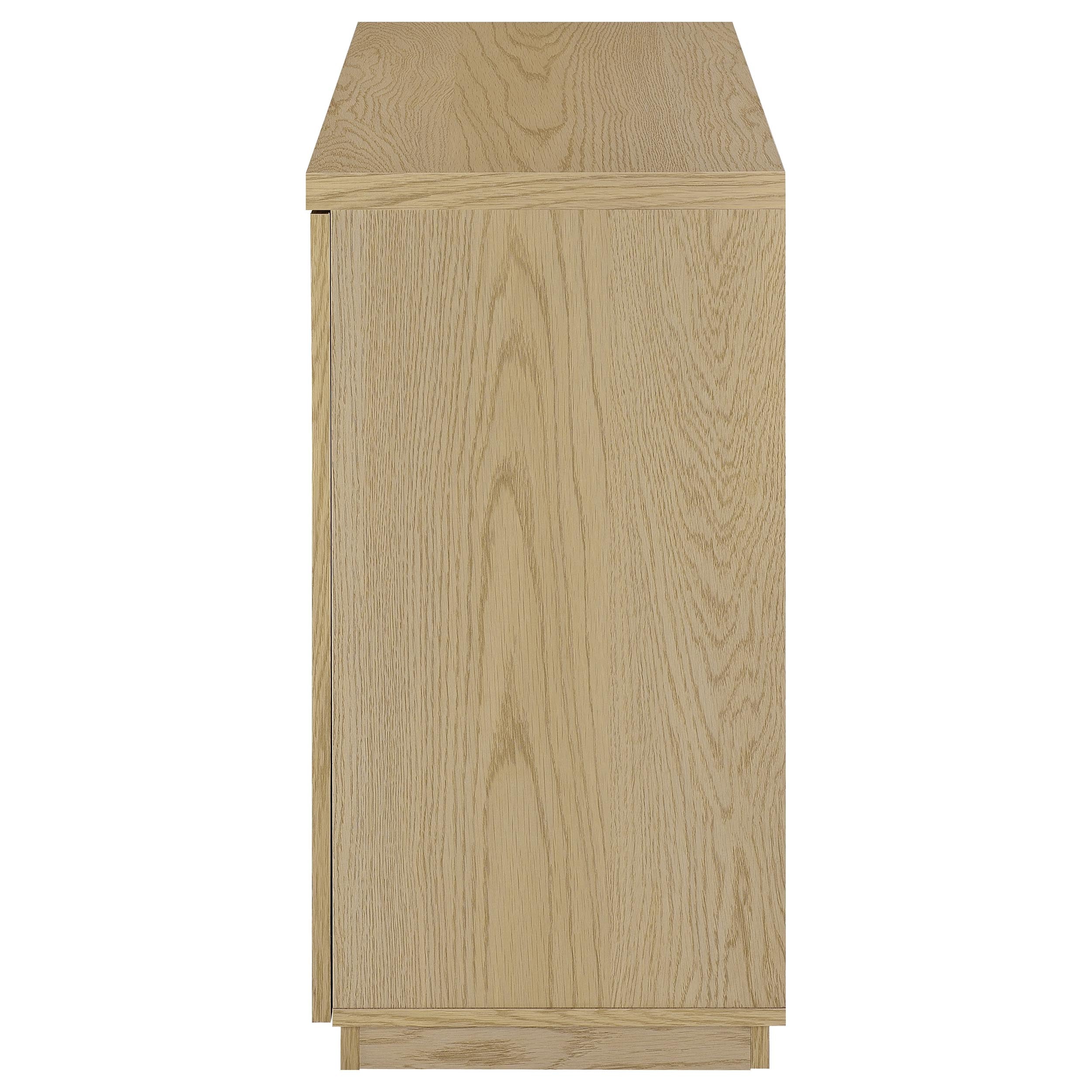 Tilbury 2-door Glass Front Accent Display Cabinet Light Oak — view 6