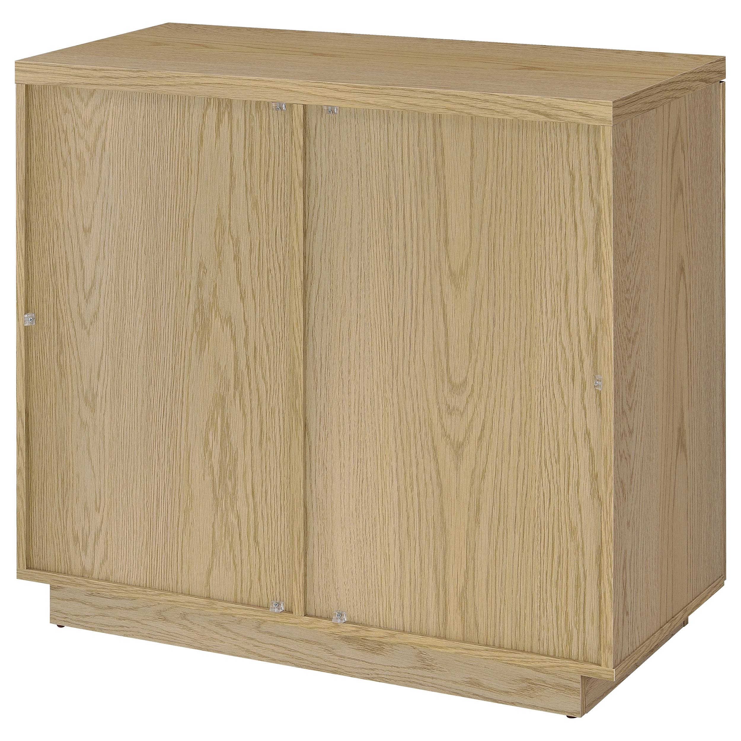 Tilbury 2-door Glass Front Accent Display Cabinet Light Oak — view 8