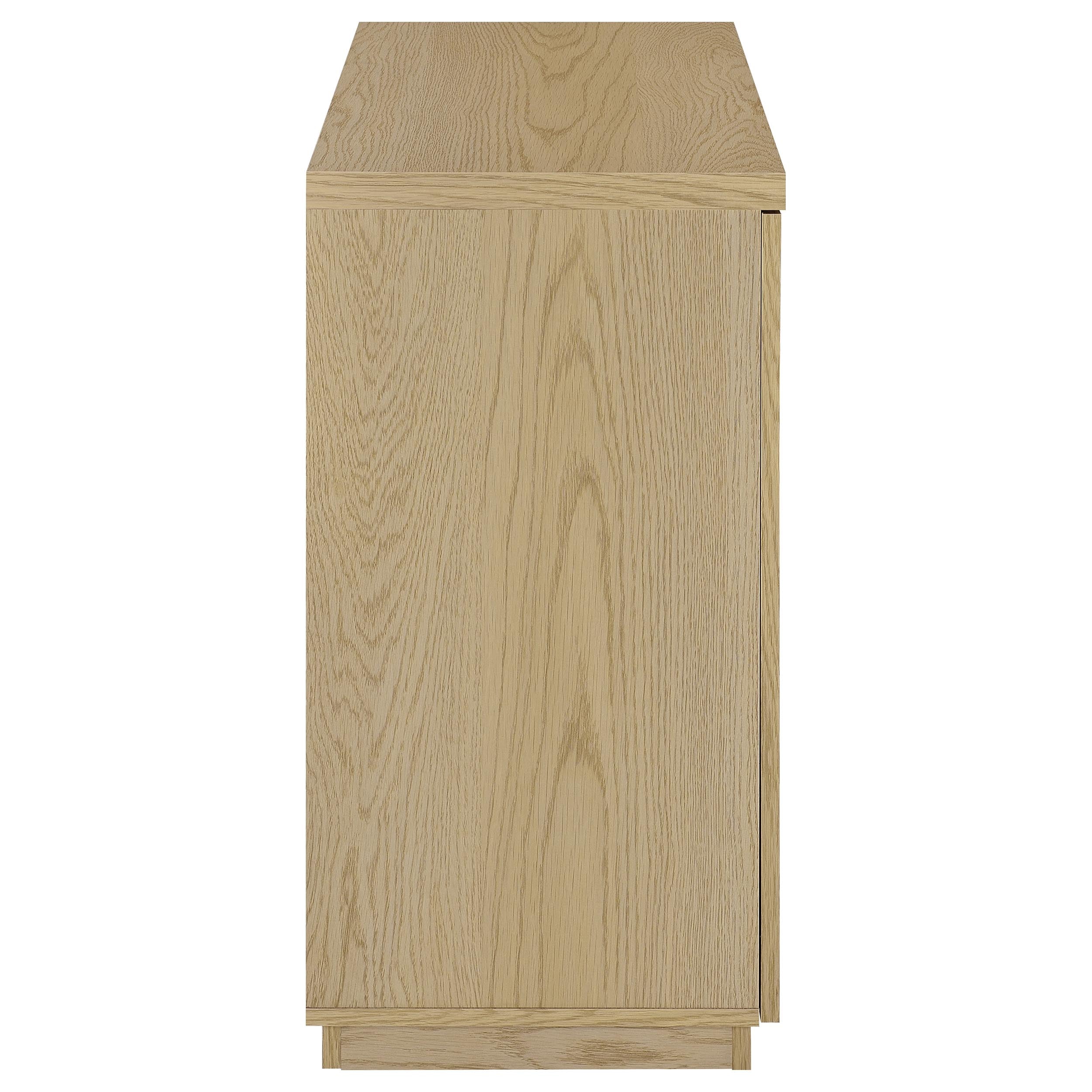 Tilbury 2-door Glass Front Accent Display Cabinet Light Oak — view 9