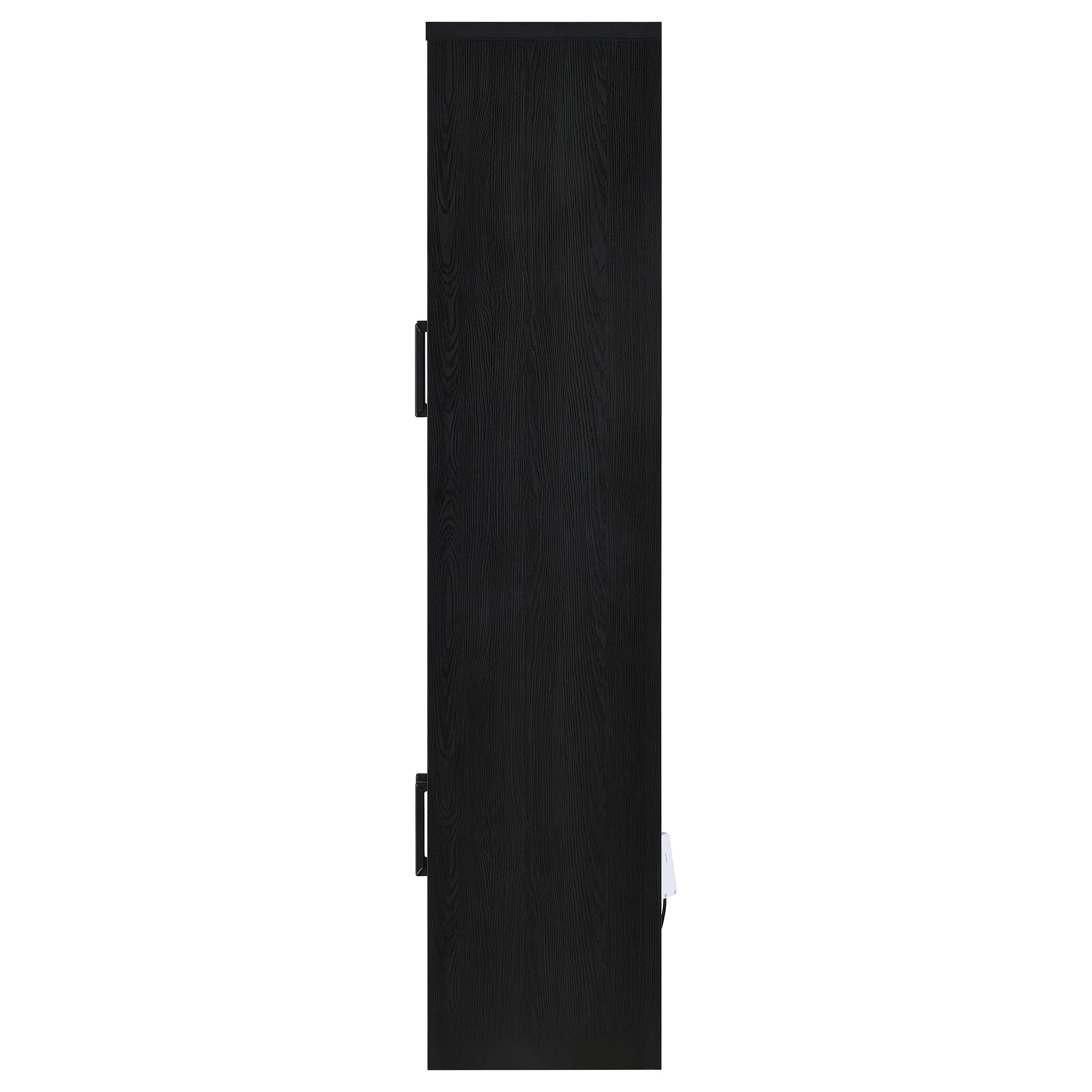 Riva 4-door Tall Accent Display Cabinet LED Lighting Black — view 7