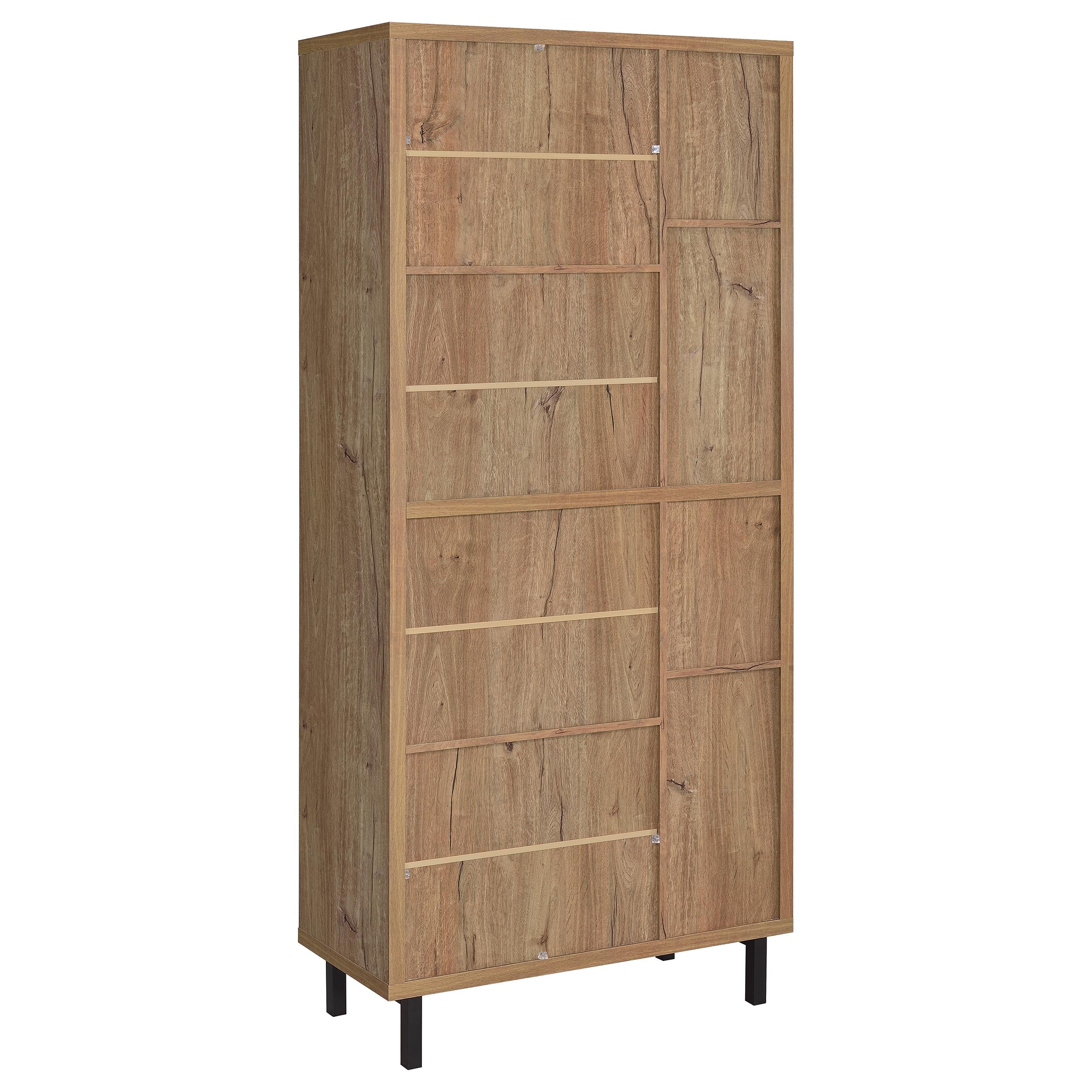 Teller 80-inch 4-door Tall Shoe Storage Cabinet Natural Oak — view 7