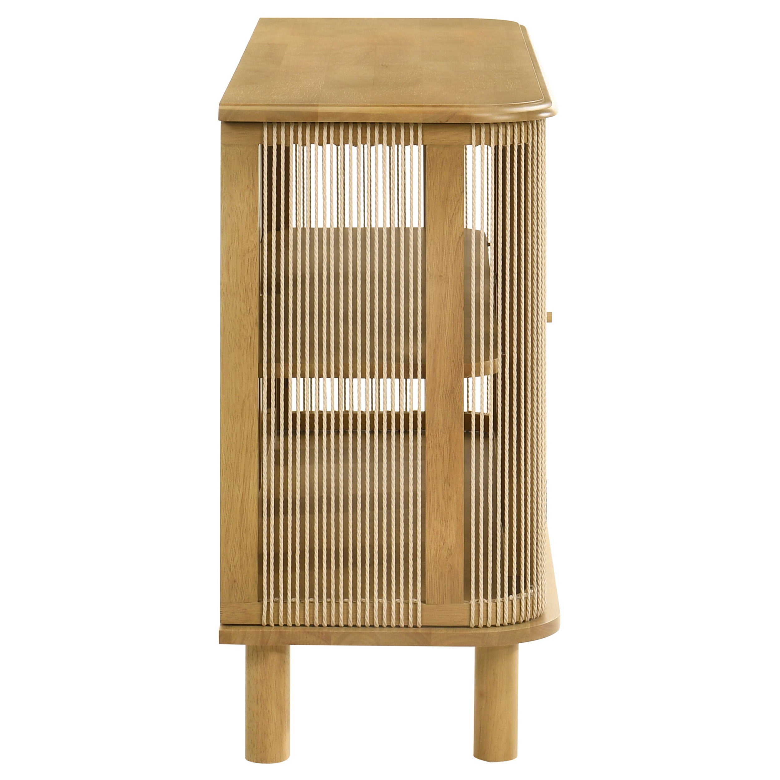 Ervine 3-Door Rope Panel Sideboard Accent Storage Cabinet Natural — view 10