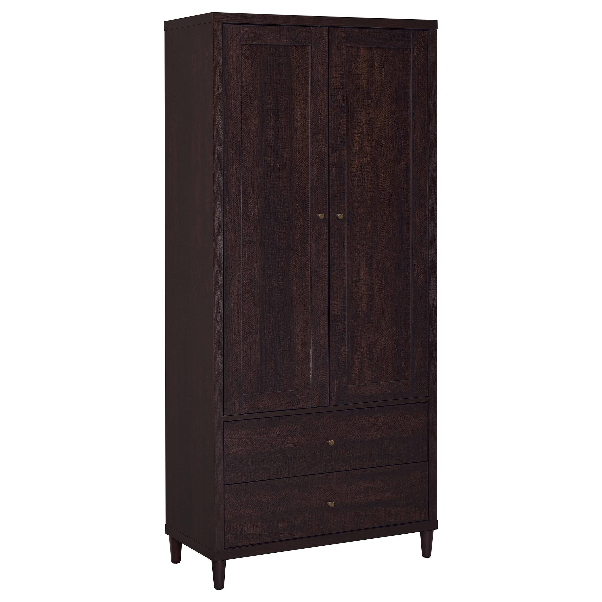 Wadeline 2-door Tall Accent Storage Cabinet Rustic Tobacco — view 1
