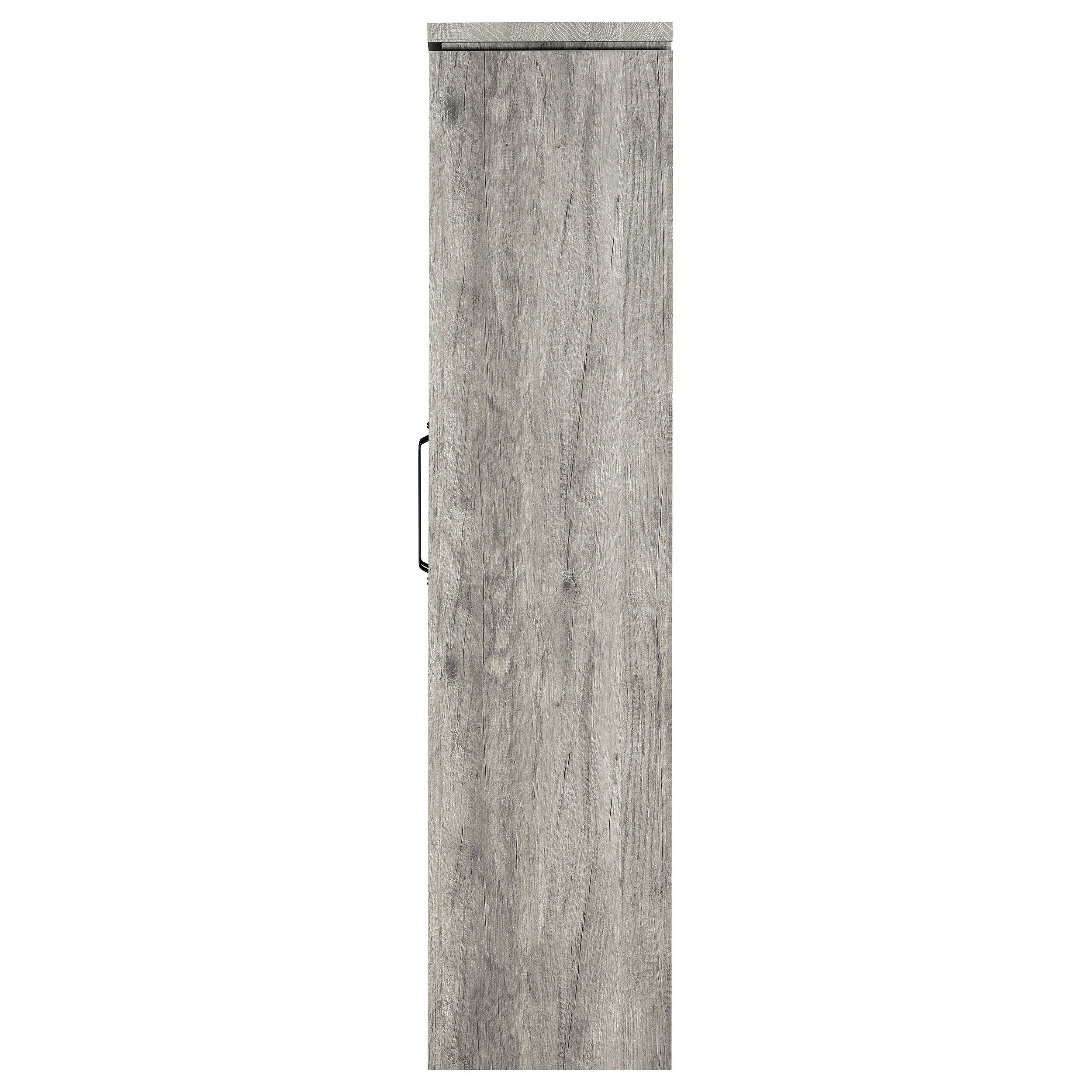 Alejo 2-door Engineered Wood Tall Cabinet Grey Driftwood — view 6