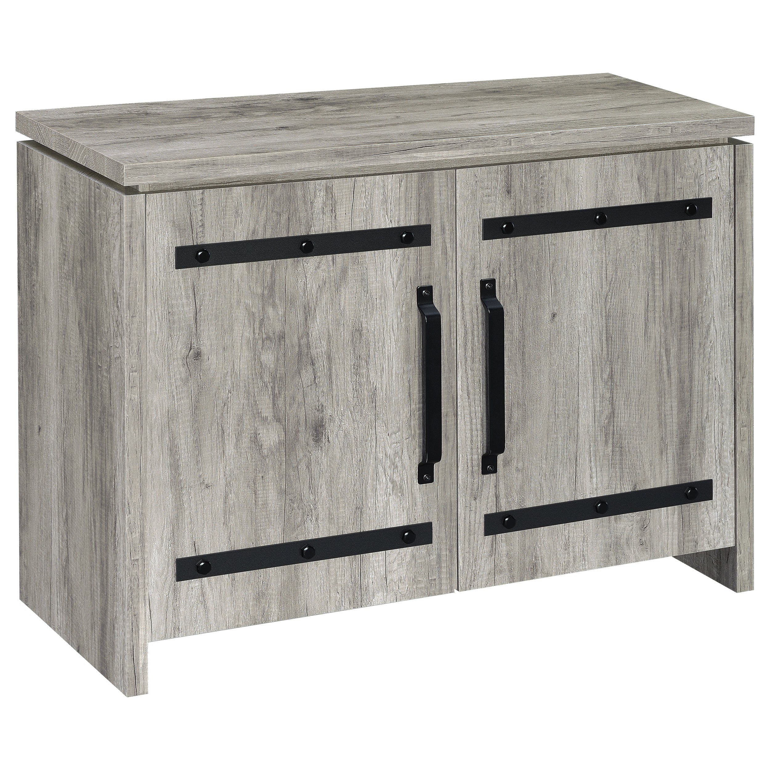 Enoch 2-door Engineered Wood Accent Cabinet Grey Driftwood — view 1