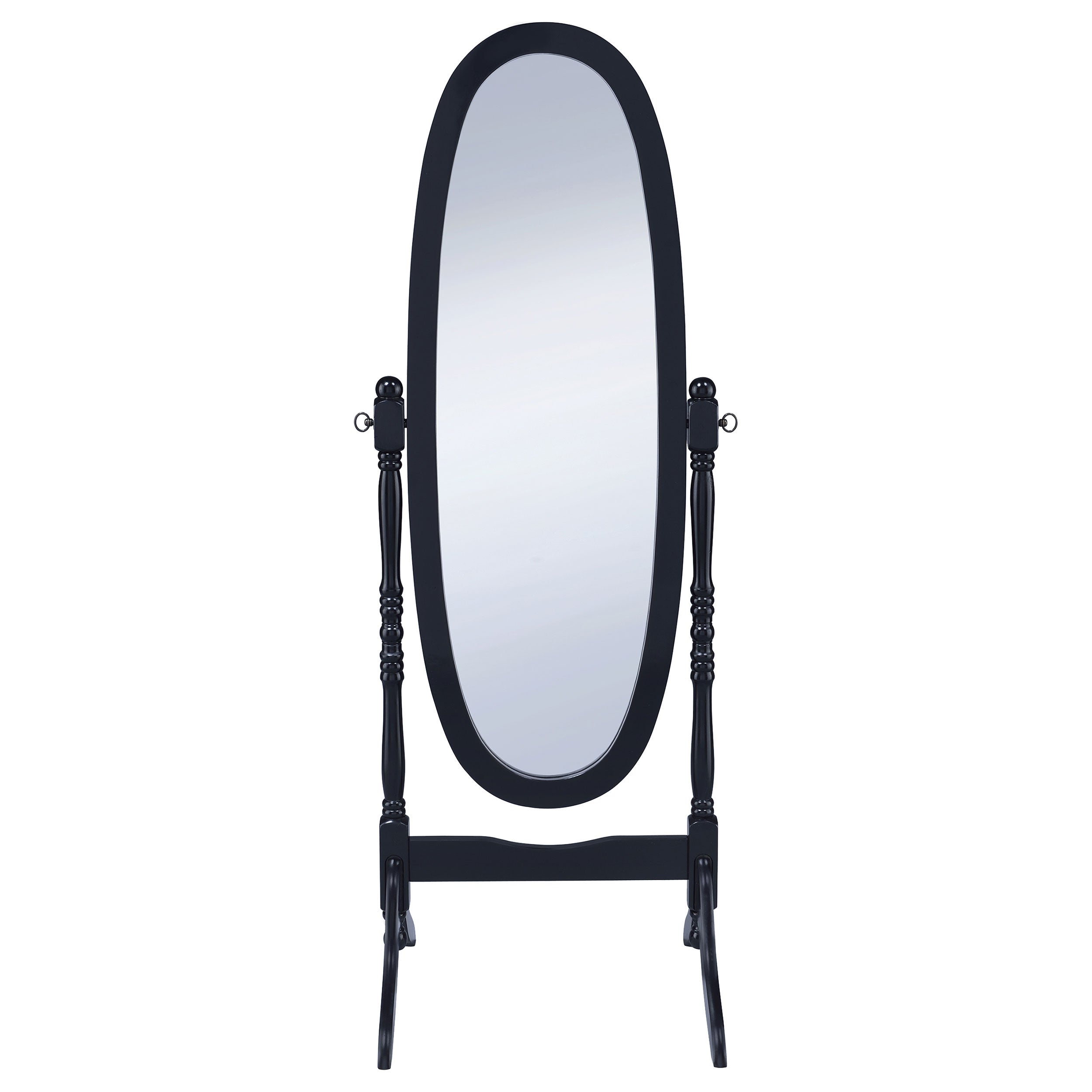 Foyet Wood Adjustable Full Length Cheval Mirror Black — view 3