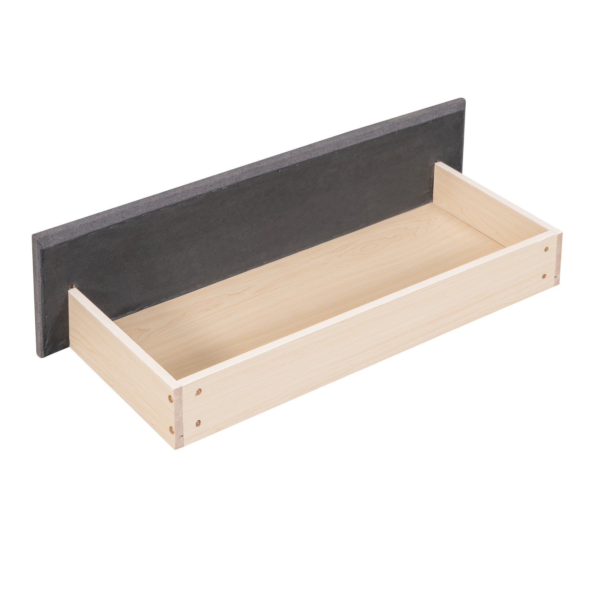 Upholstered Daybed with 2 Storage Drawers Twin Size Sofa Bed Frame No Box Spring Needed, Linen Fabric (Gray) - Atlantic Fine Furniture Melbourne FL