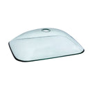 Clear Vessel Sink Rectangle Above Counter Bathroom Basin With Pop Up Drain, No Faucet - Clear